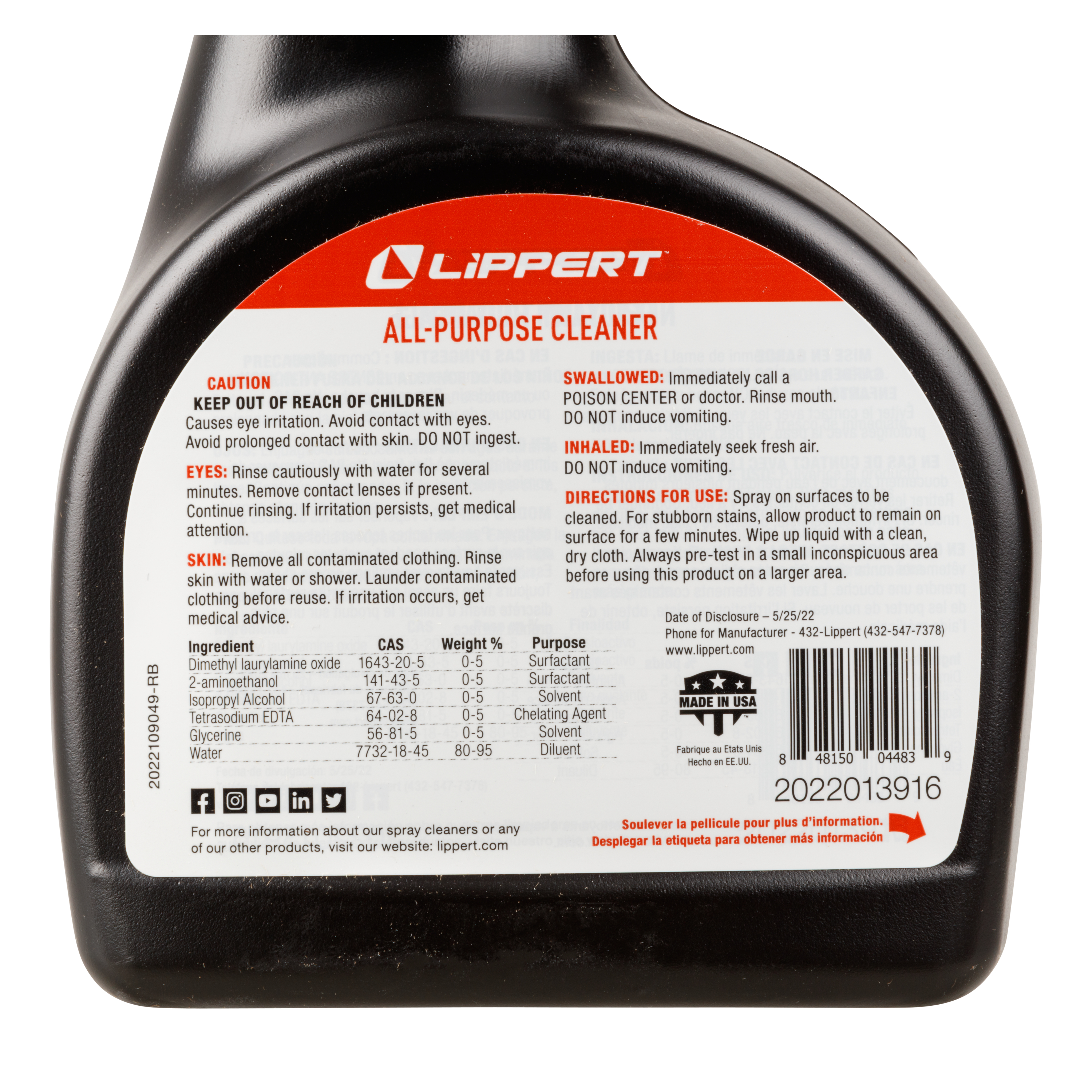 Lippert All-Purpose Cleaner - 32 oz., 12-Pack thumbnail 2