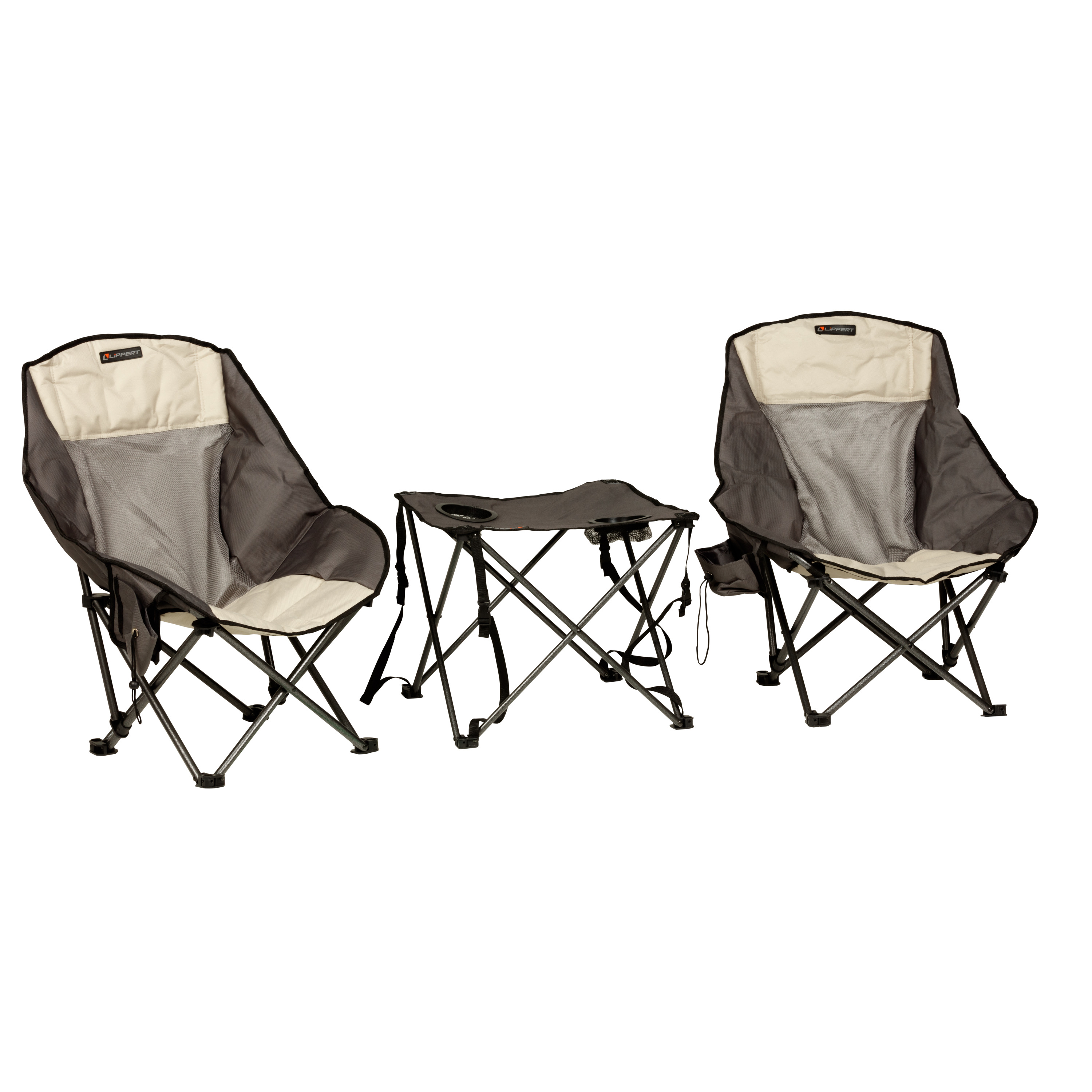 Lippert Baja Overlanding Chair & Table Set - Dark Grey / Sand #2022114831 thumbnail 0