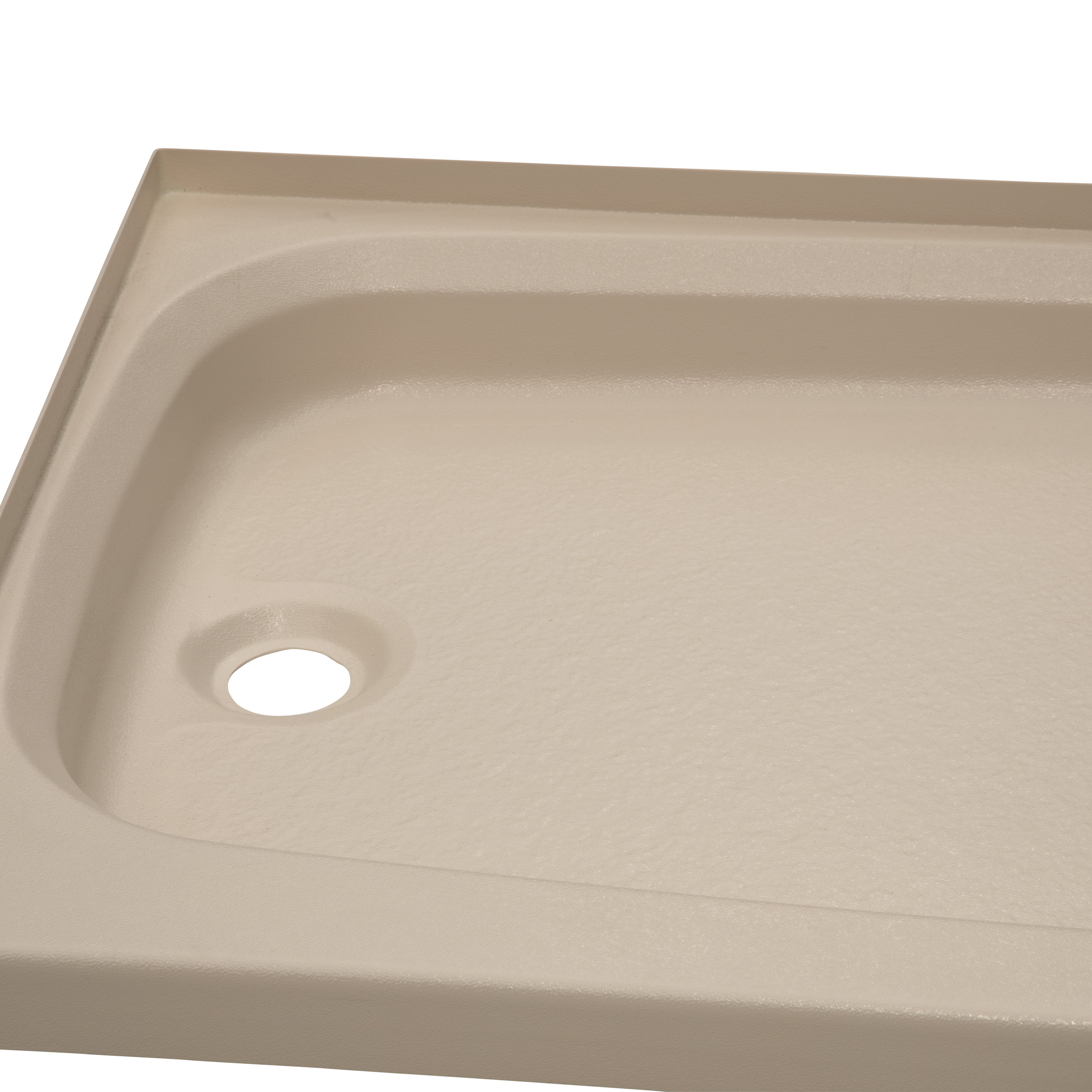 Lippert RV Shower Pan with Left Drain - 24" x 40" Parchment #209498 thumbnail 2
