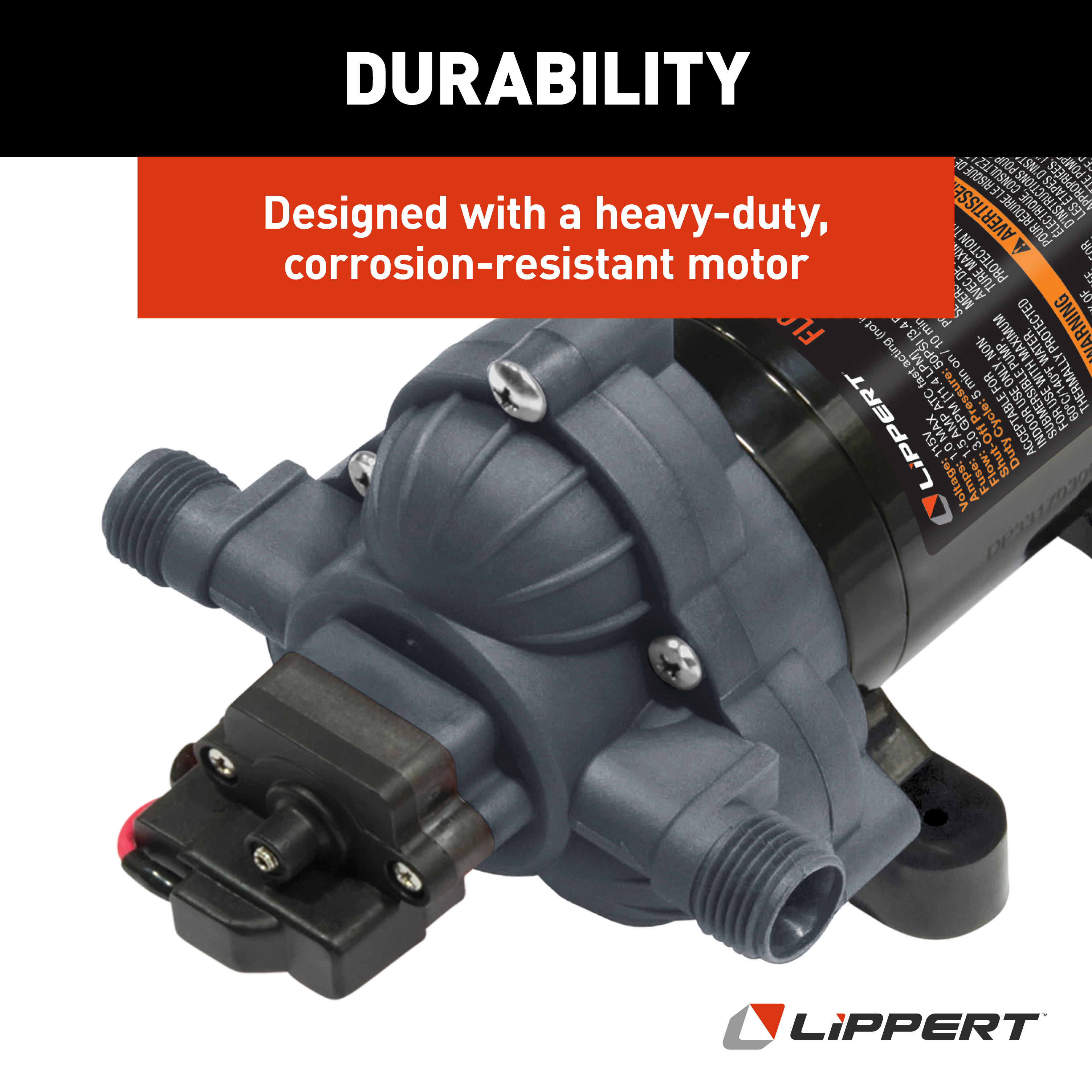 Lippert Flow Max RV Water Pump - 12V thumbnail 4