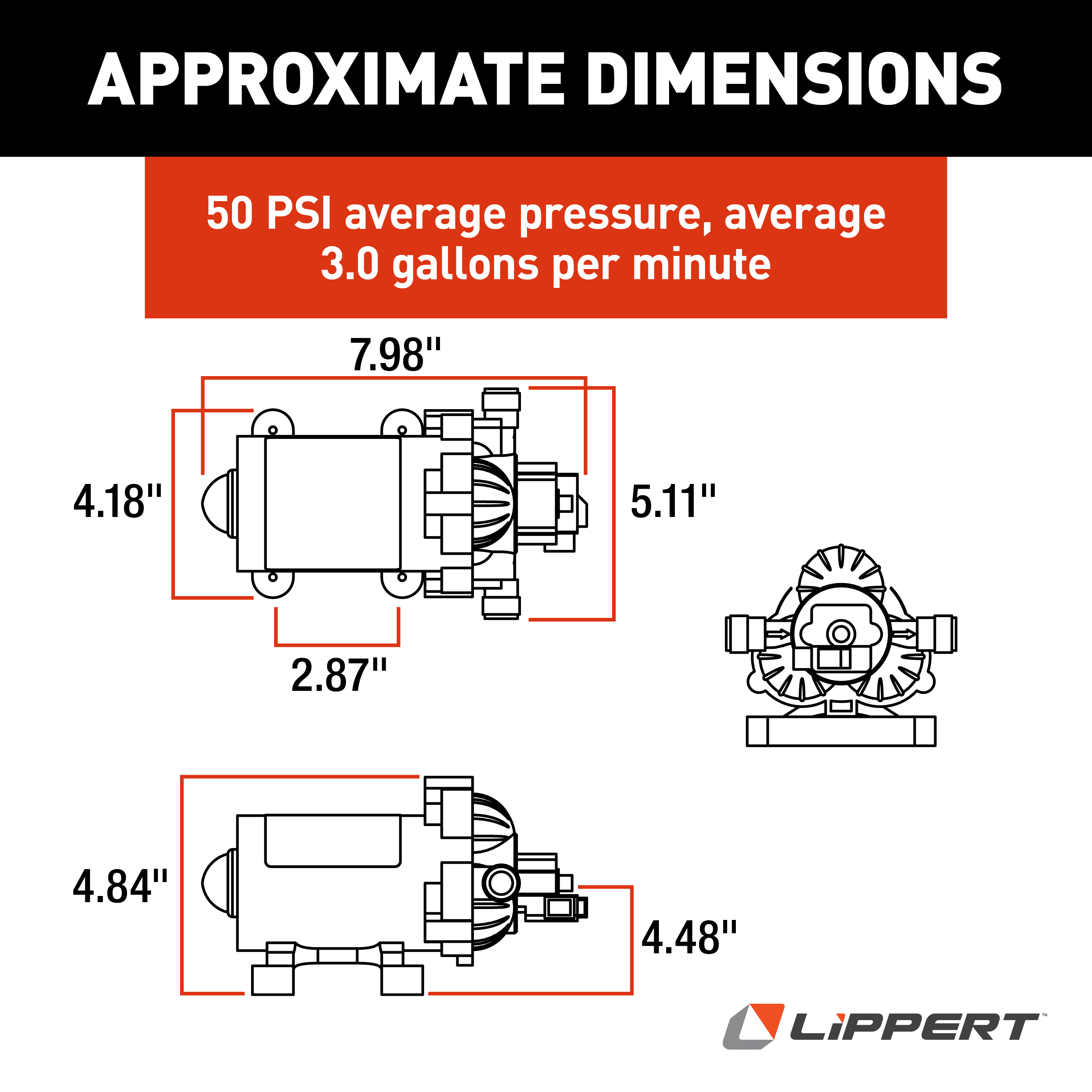 Lippert Flow Max RV Water Pump - 12V thumbnail 2