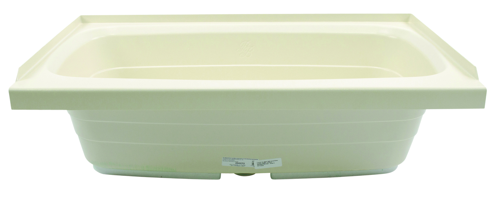 Lippert Bathtub with Center Drain - 24" x 40", Parchment #P2440CDSPK thumbnail 2