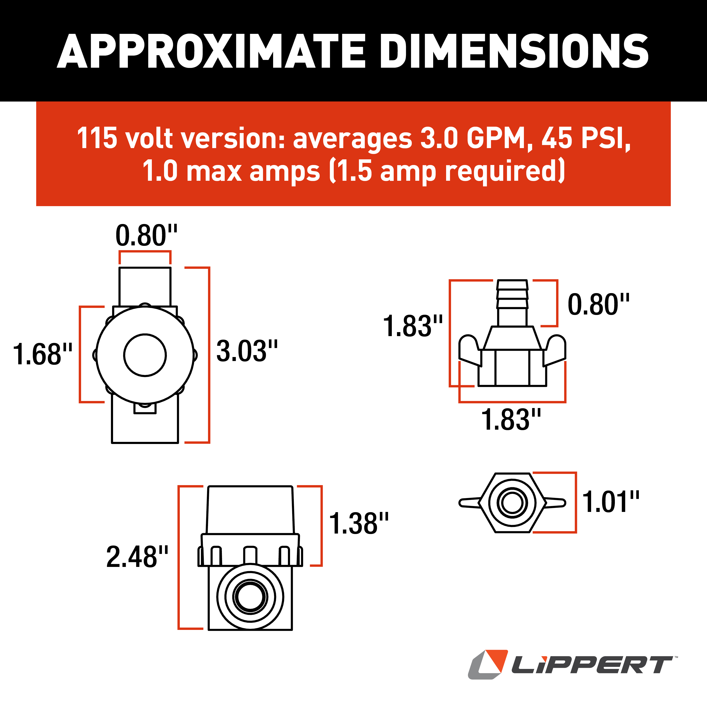 Lippert Flow Max Screen Filter & Connectors for RV Water Pump thumbnail 2