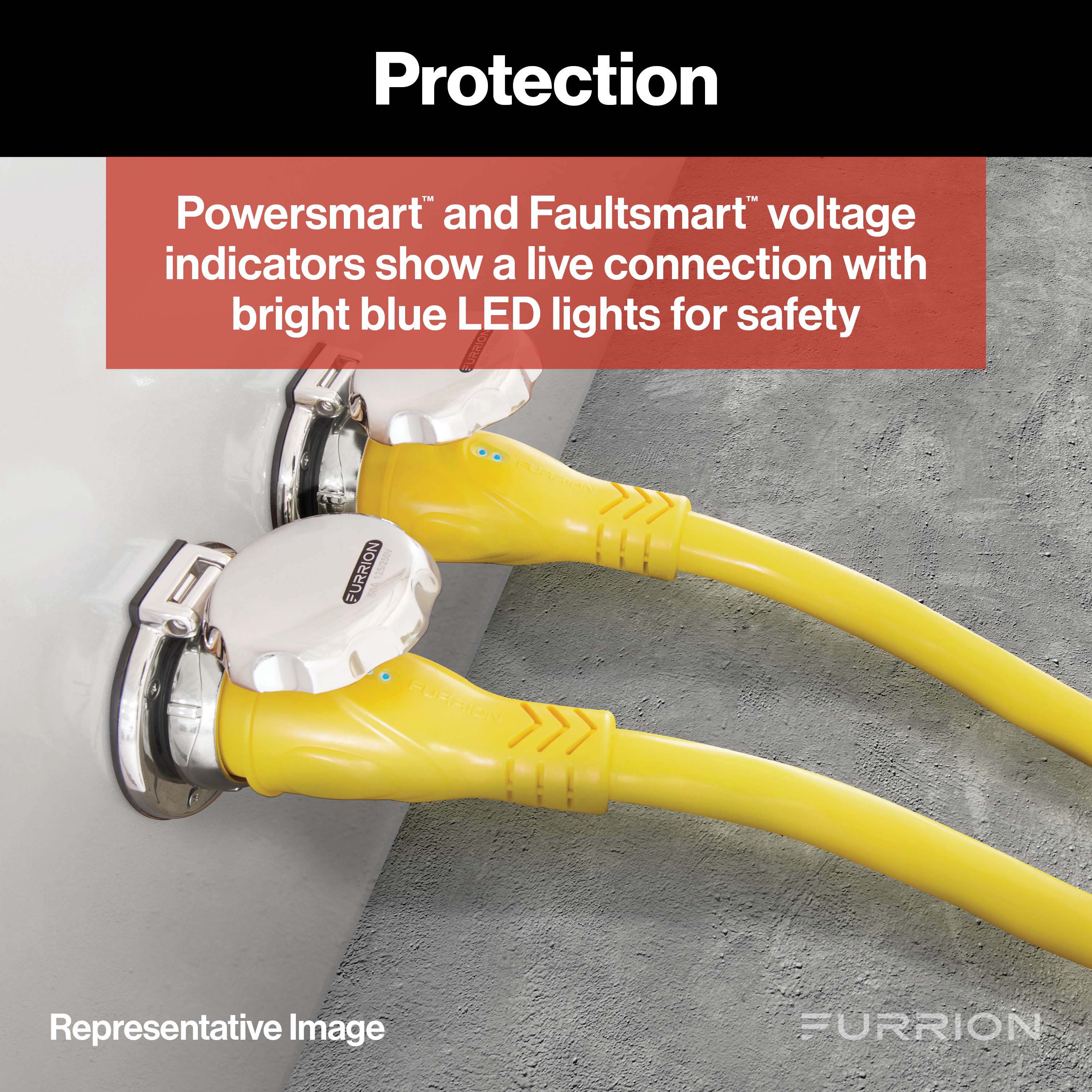 Furrion Pigtail Adapter - 50A Connector to 30A Plug, Black #FP5030R-SB thumbnail 2