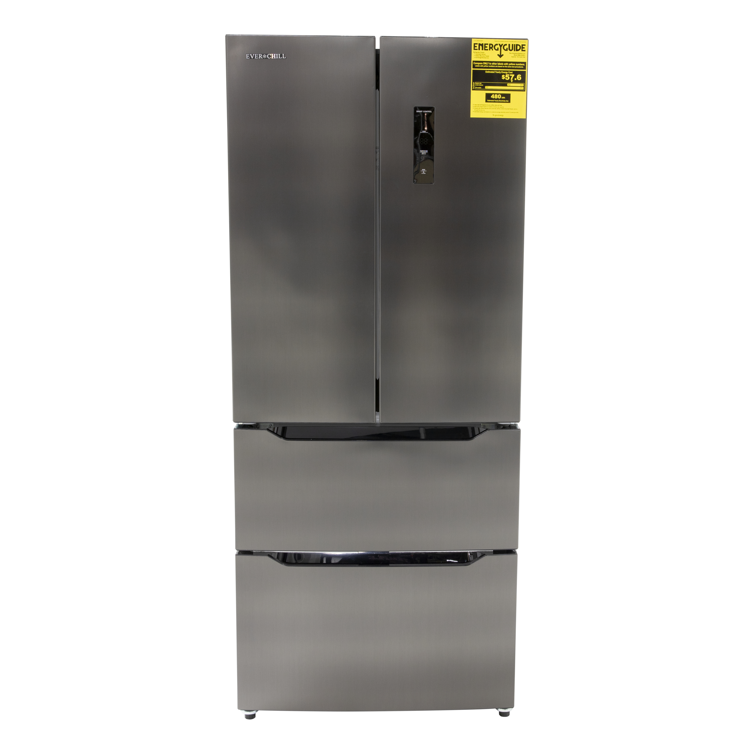 Everchill by Furrion RV Refrigerator - 110V, 16.2 cu. ft., 4 French Doors, Stainless Steel #SRM-418CB-C thumbnail 1