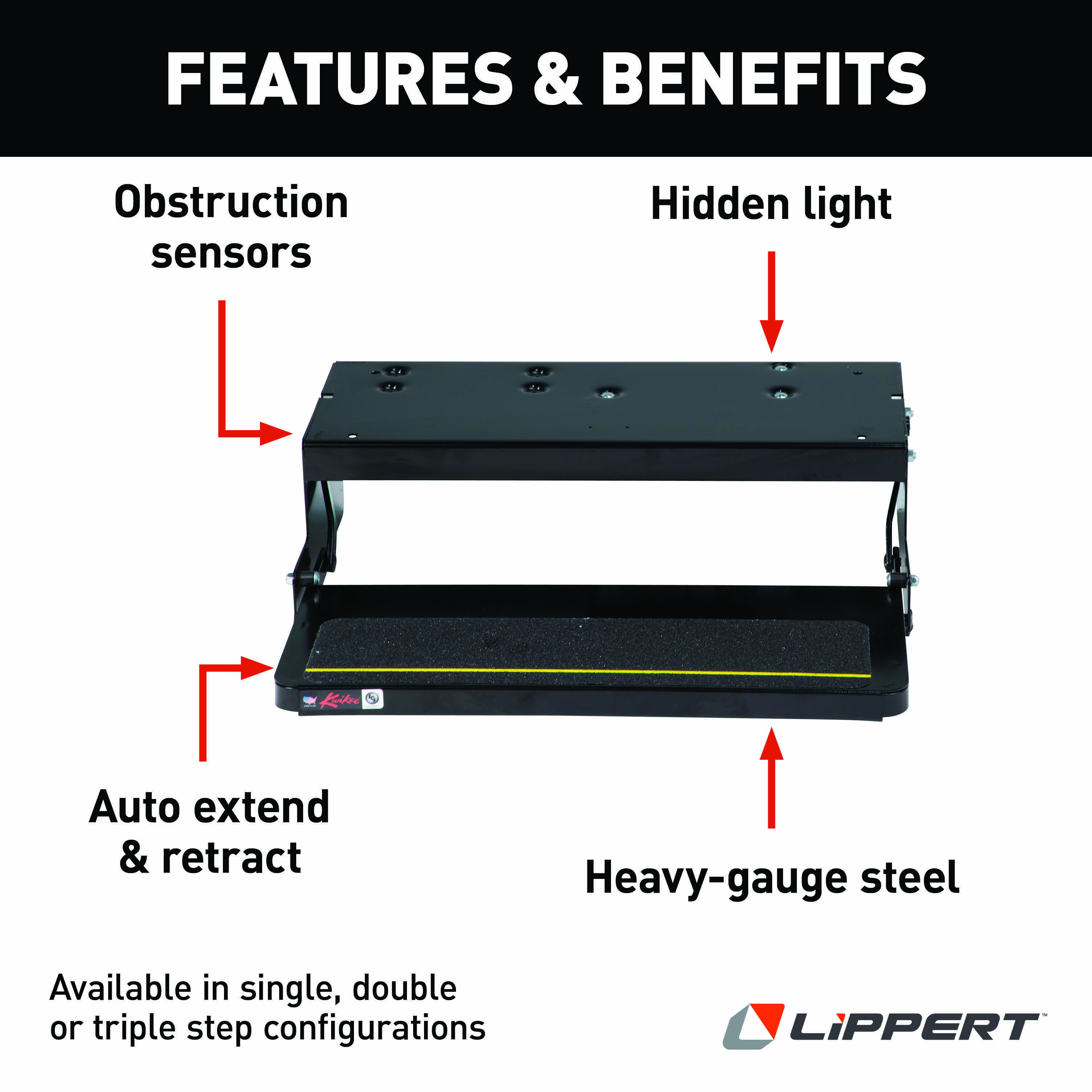 LIPPERT 26 Series Step Assembly with Logic Control Unit and No Switch Kit thumbnail 2