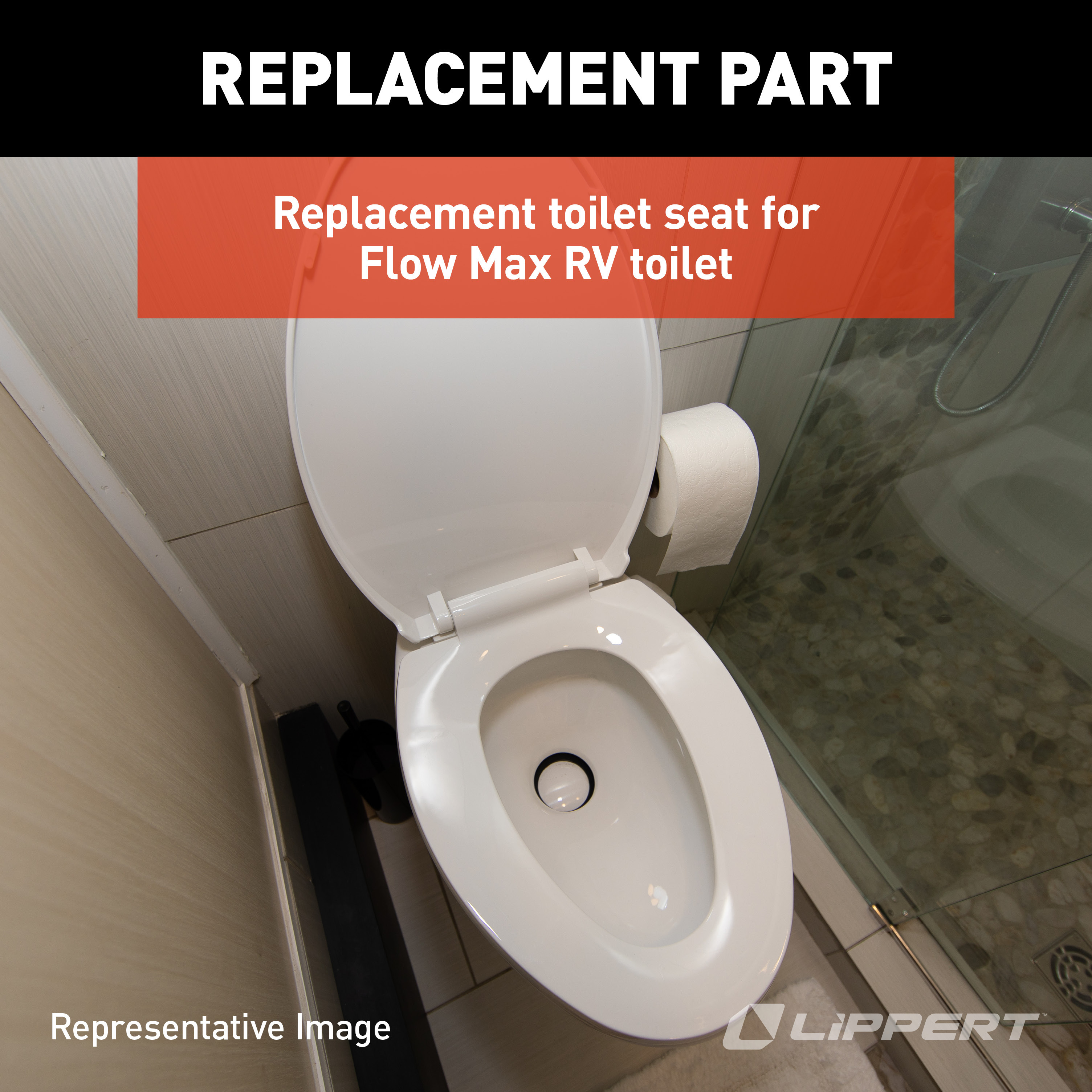 LIPPERT Flow Max Replacement RV Toilet Seat thumbnail 3