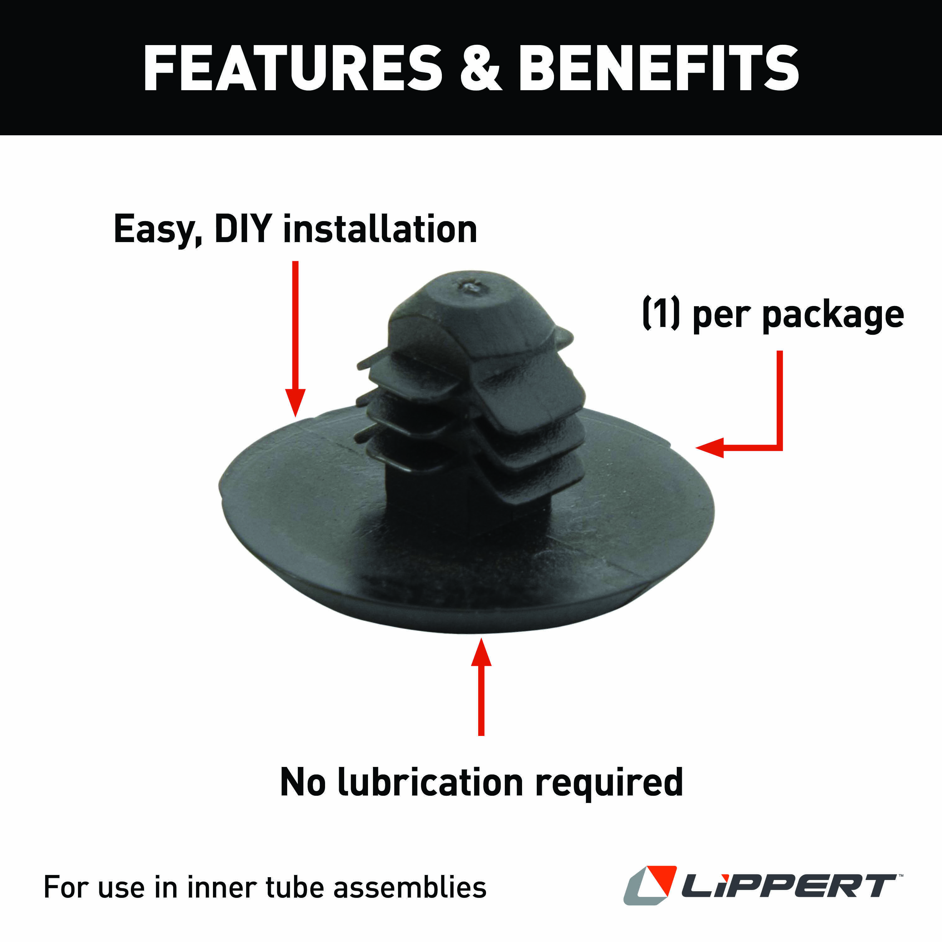 Lippert RV Slide-Out Plastic Wear Tab #103480 thumbnail 2