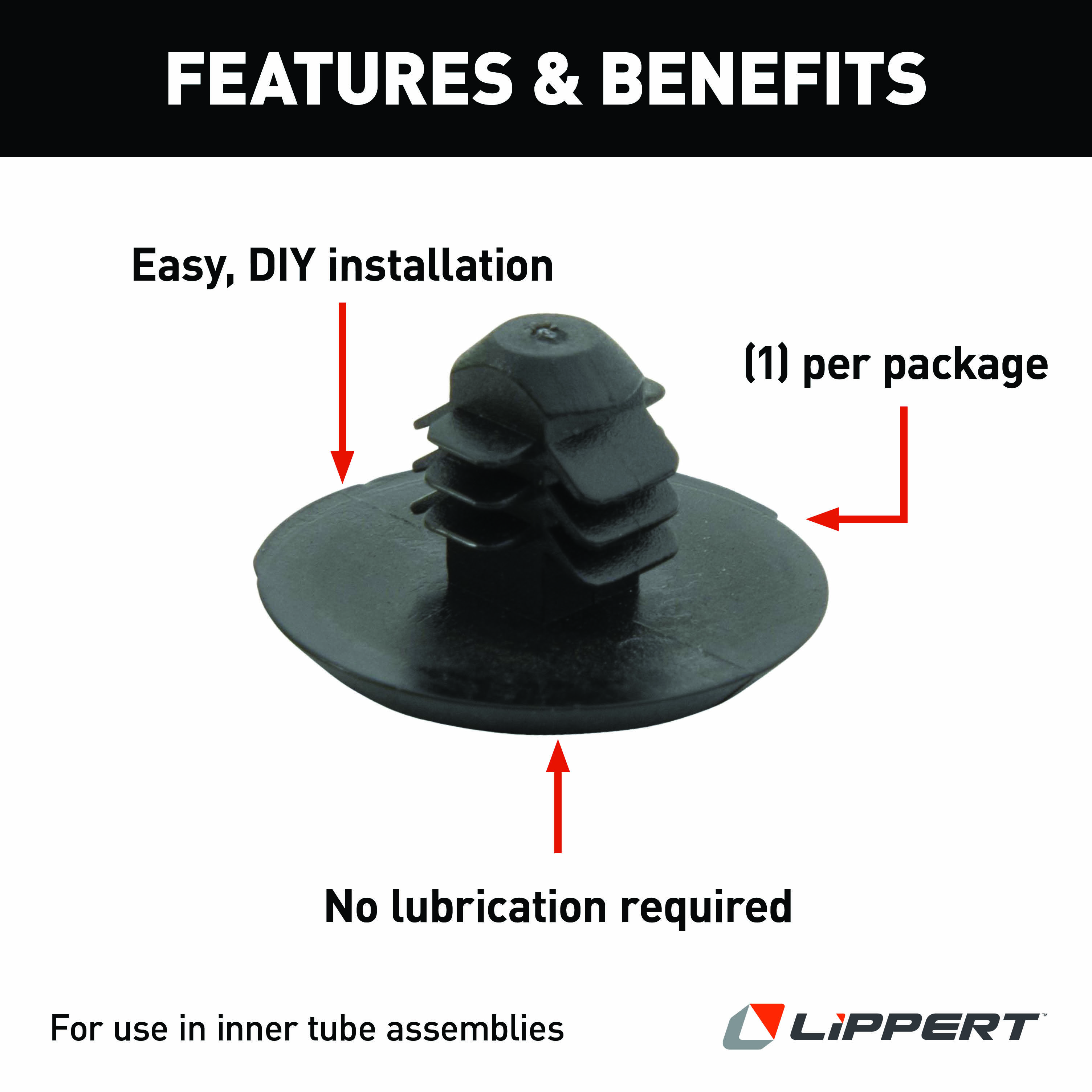 Lippert RV Slide-Out Plastic Wear Tab #103480 thumbnail 2