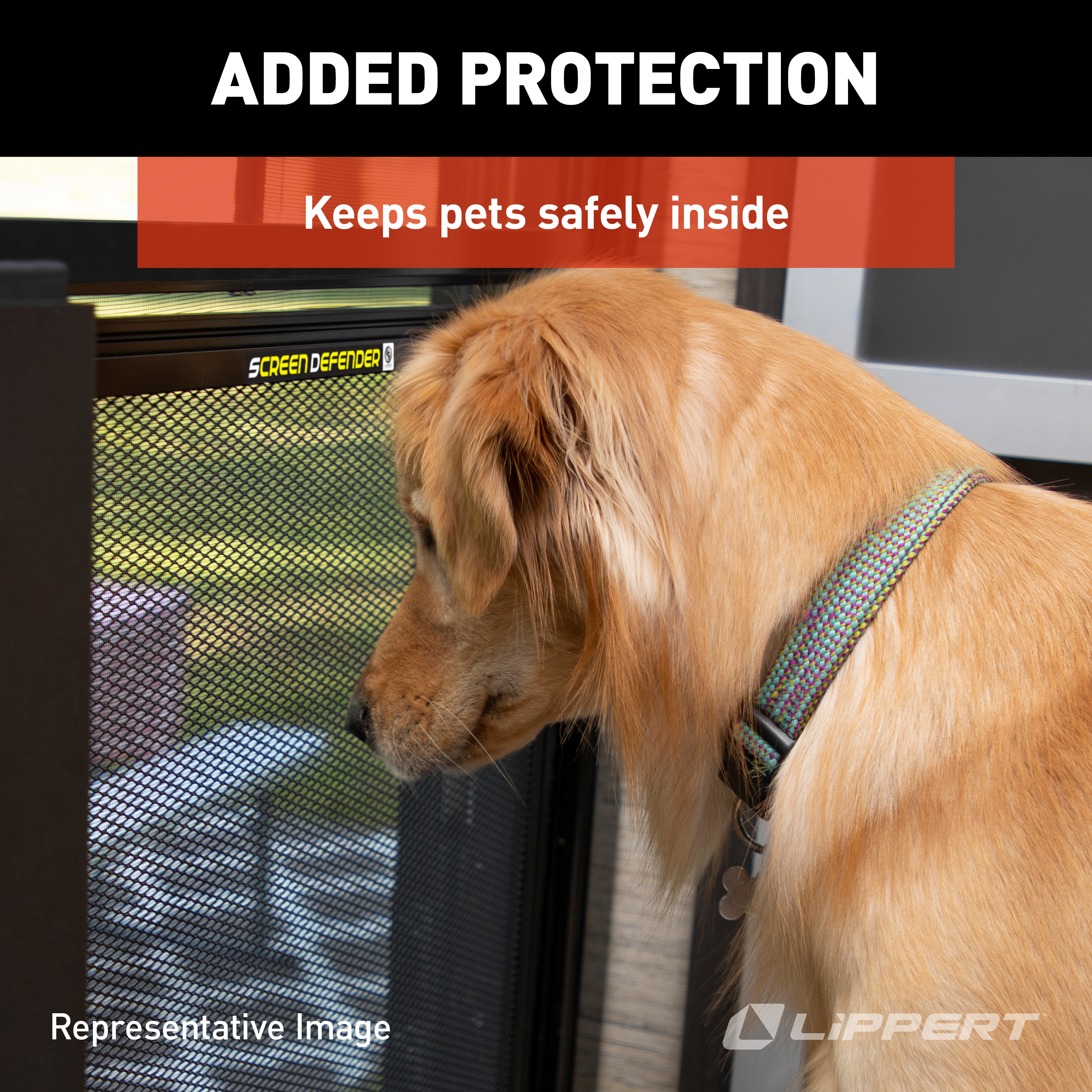 Lippert Screen Defender RV Entry Door Screen Protector - 26" Kit thumbnail 4