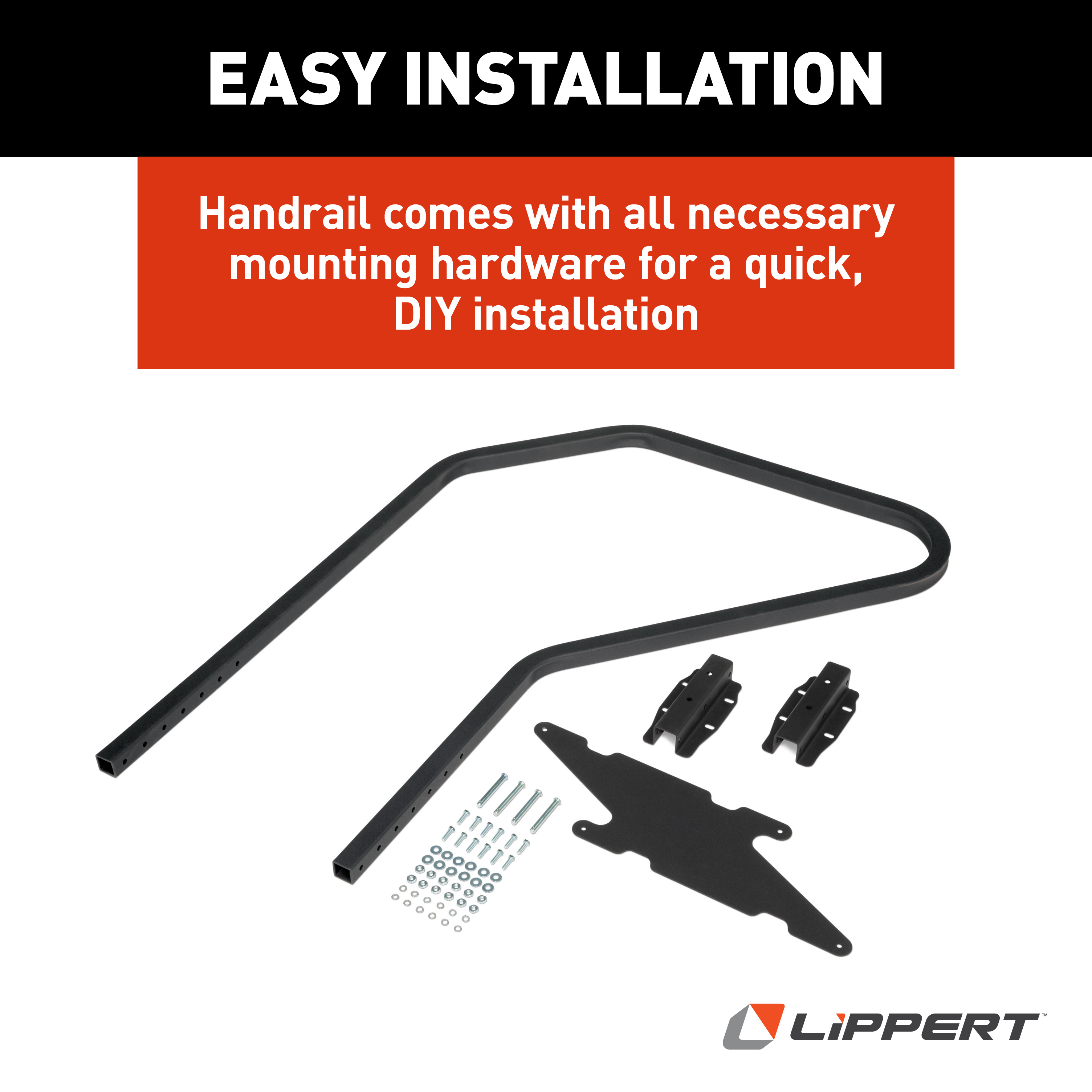 Lippert Solid Step Entry Assist Handrail for RV Steps #799640 thumbnail 5