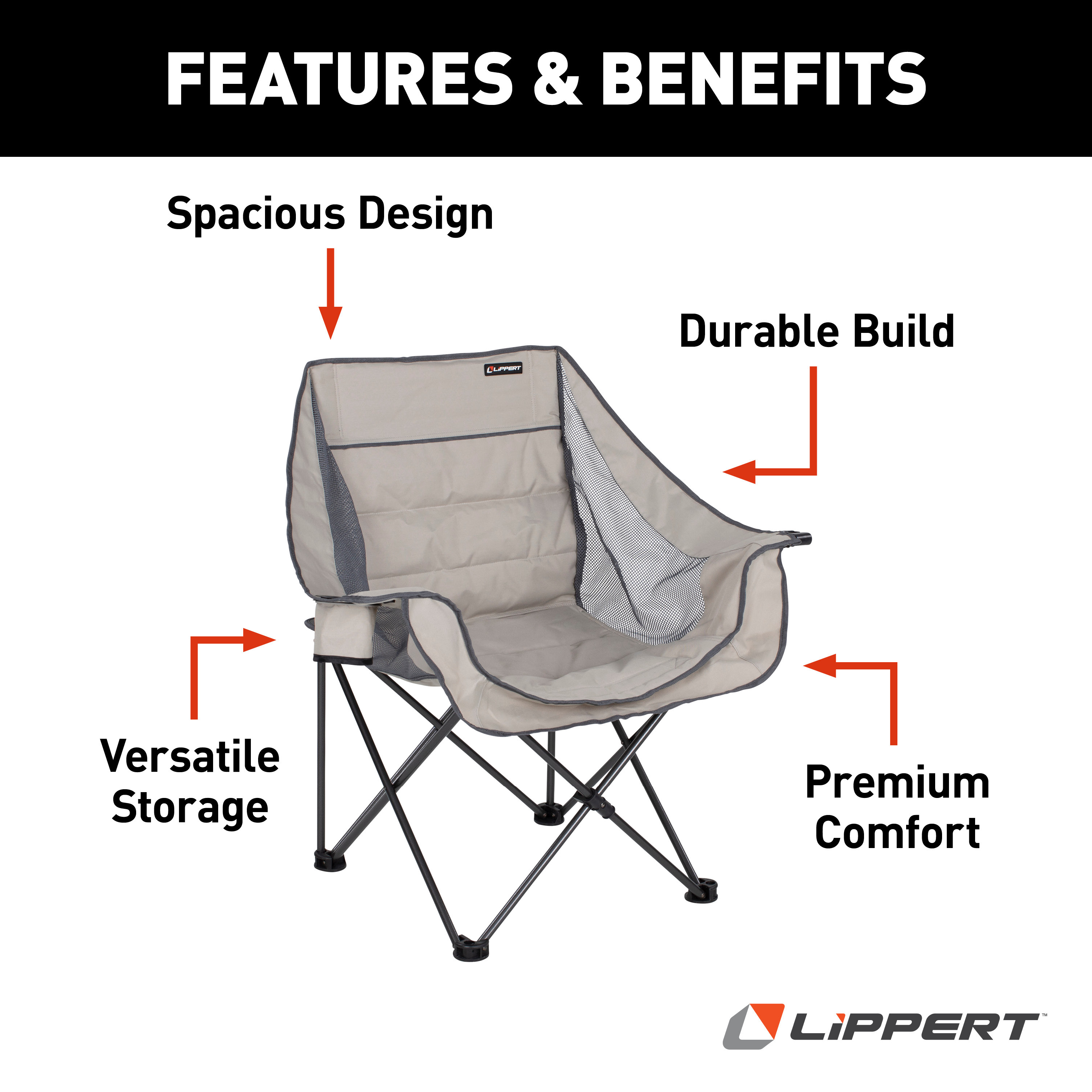 Lippert Campfire Folding Chair - Sand thumbnail 2