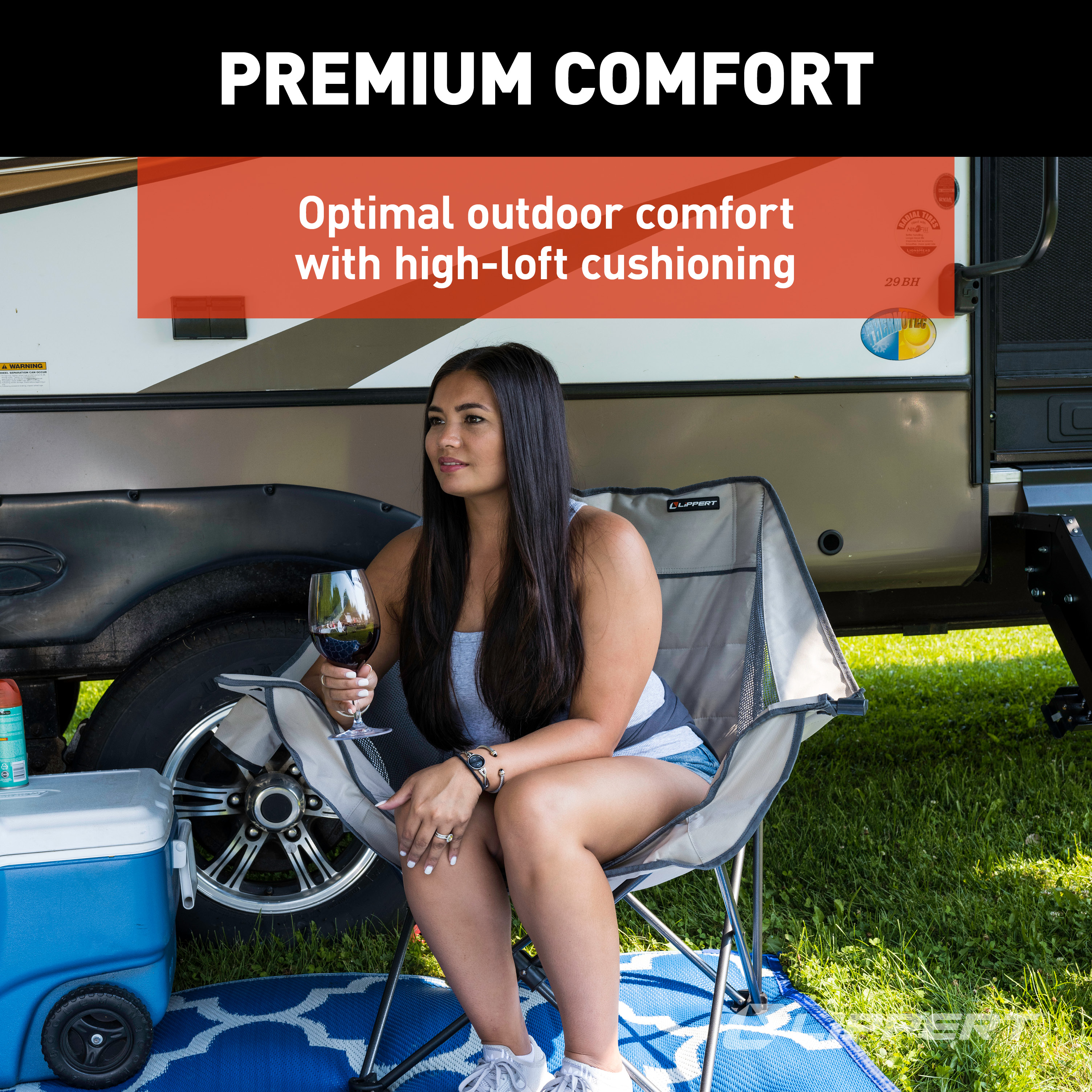 Lippert Campfire Folding Chair - Sand thumbnail 4