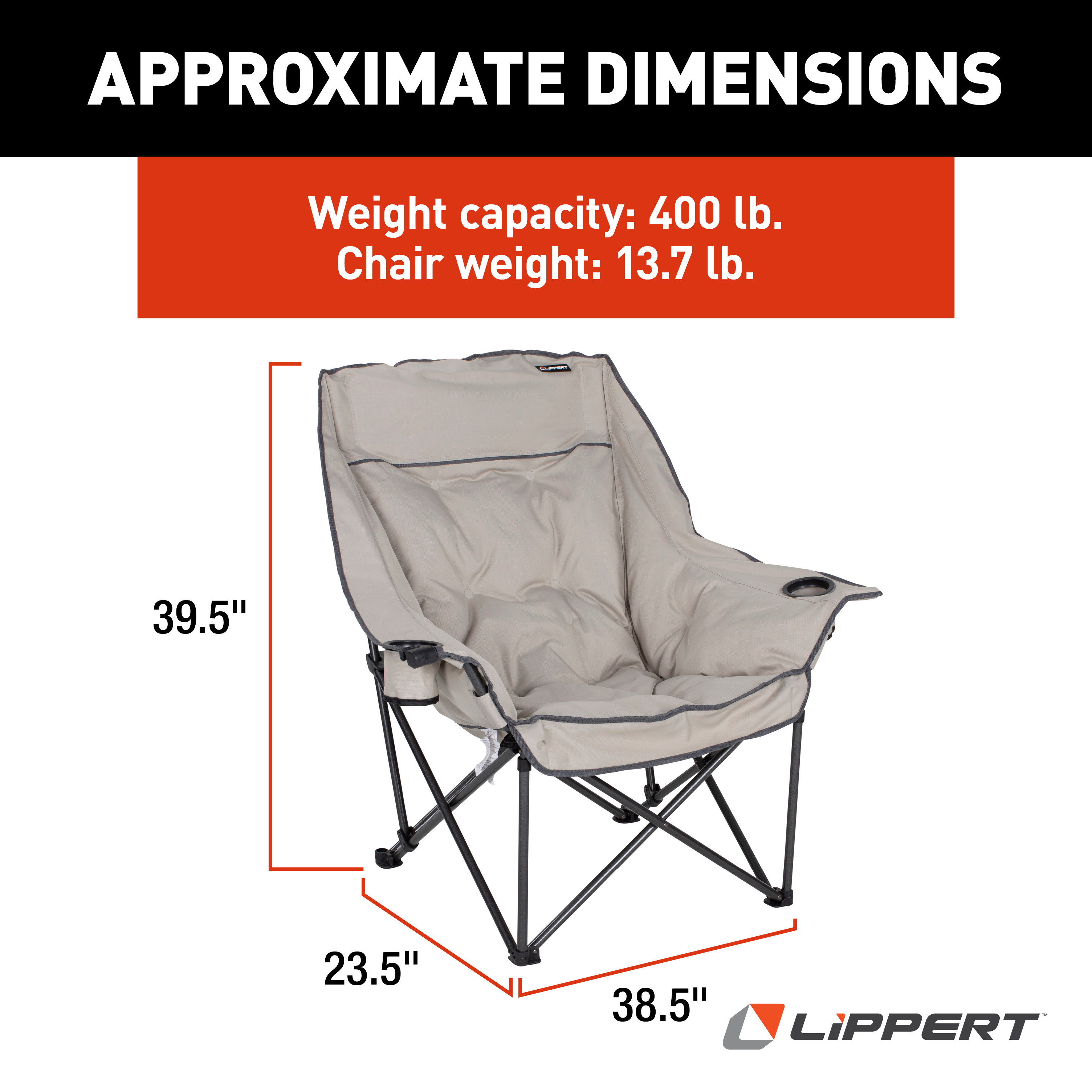 Lippert Big Bear Chair - Sand #2021128653 thumbnail 1