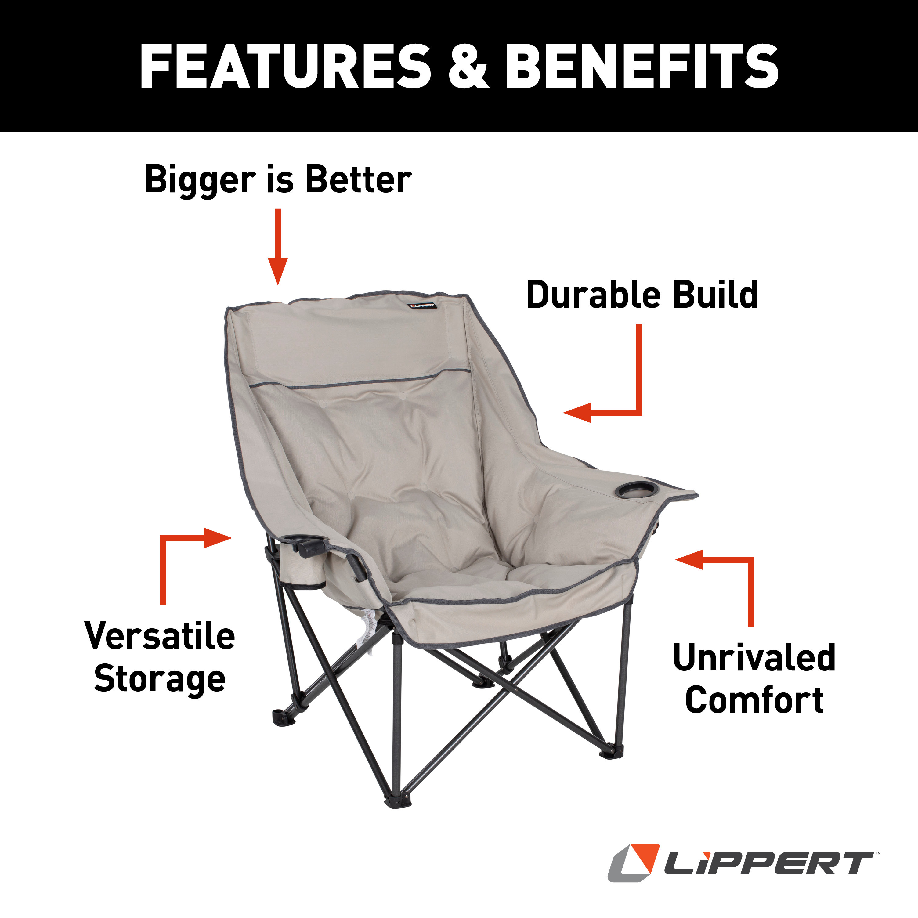 Lippert Big Bear Chair - Sand #2021128653 thumbnail 2