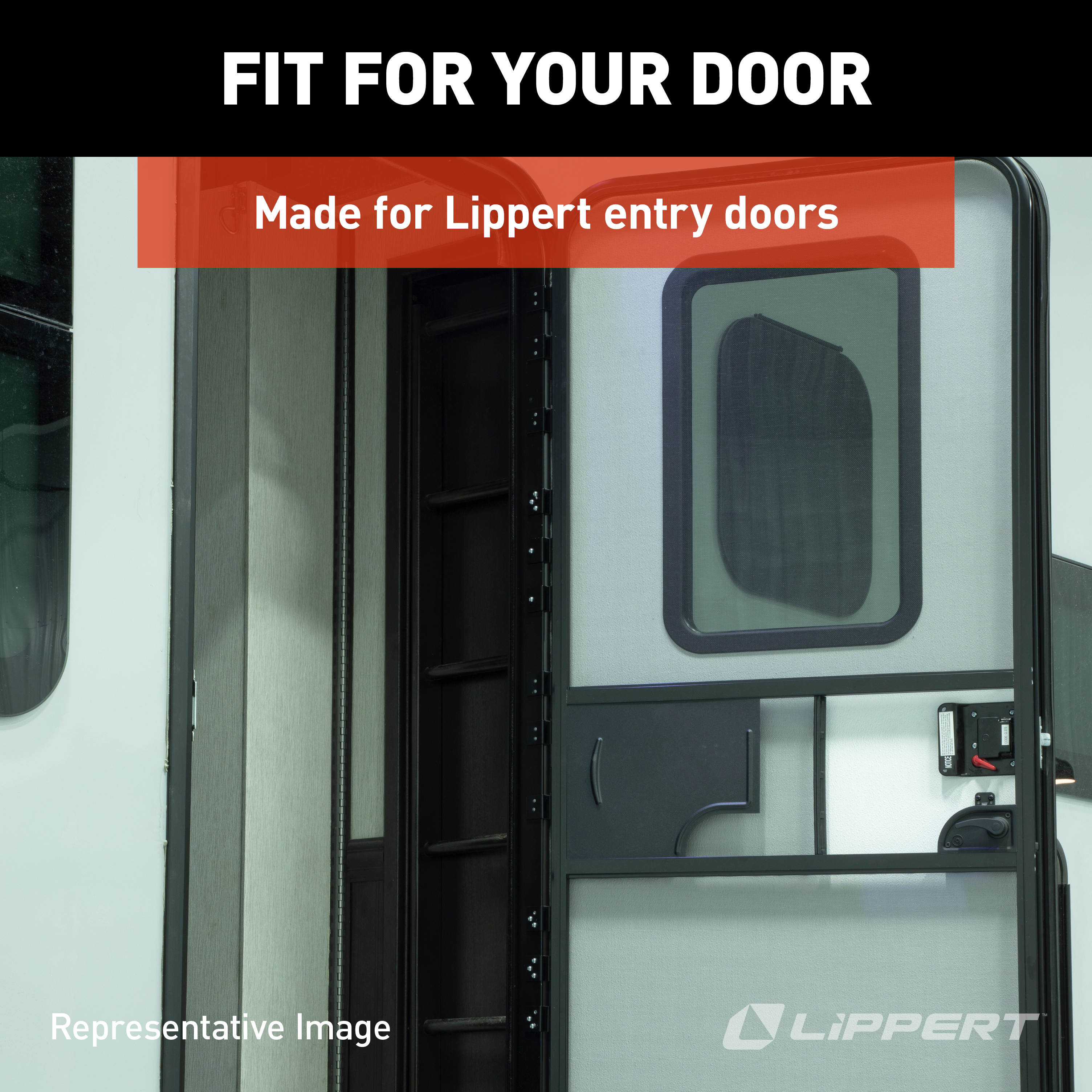 Lippert Friction Hinge Kit for RV Entry Doors - Black thumbnail 3