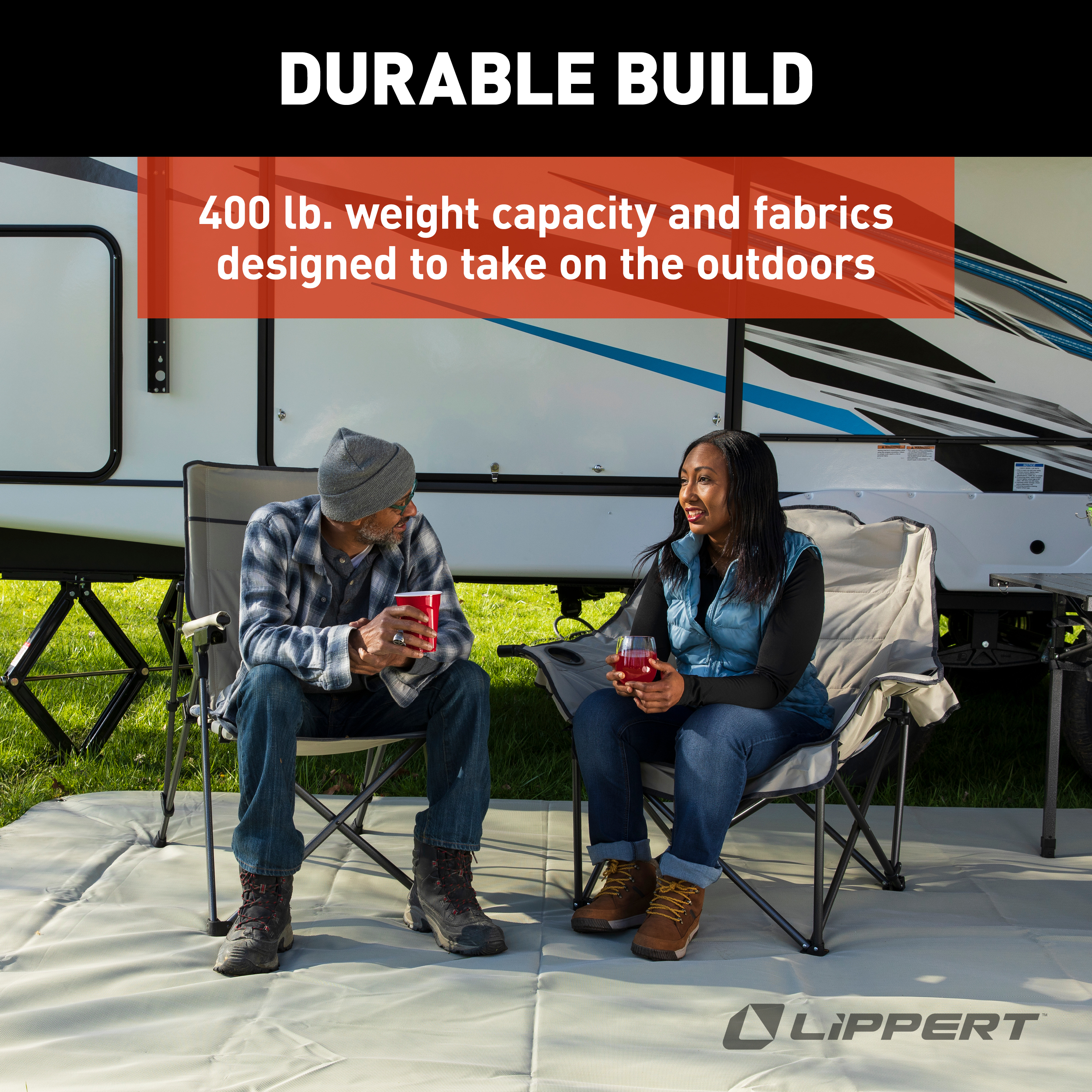 Lippert Big Bear Club Camping Chair - Sand thumbnail 5