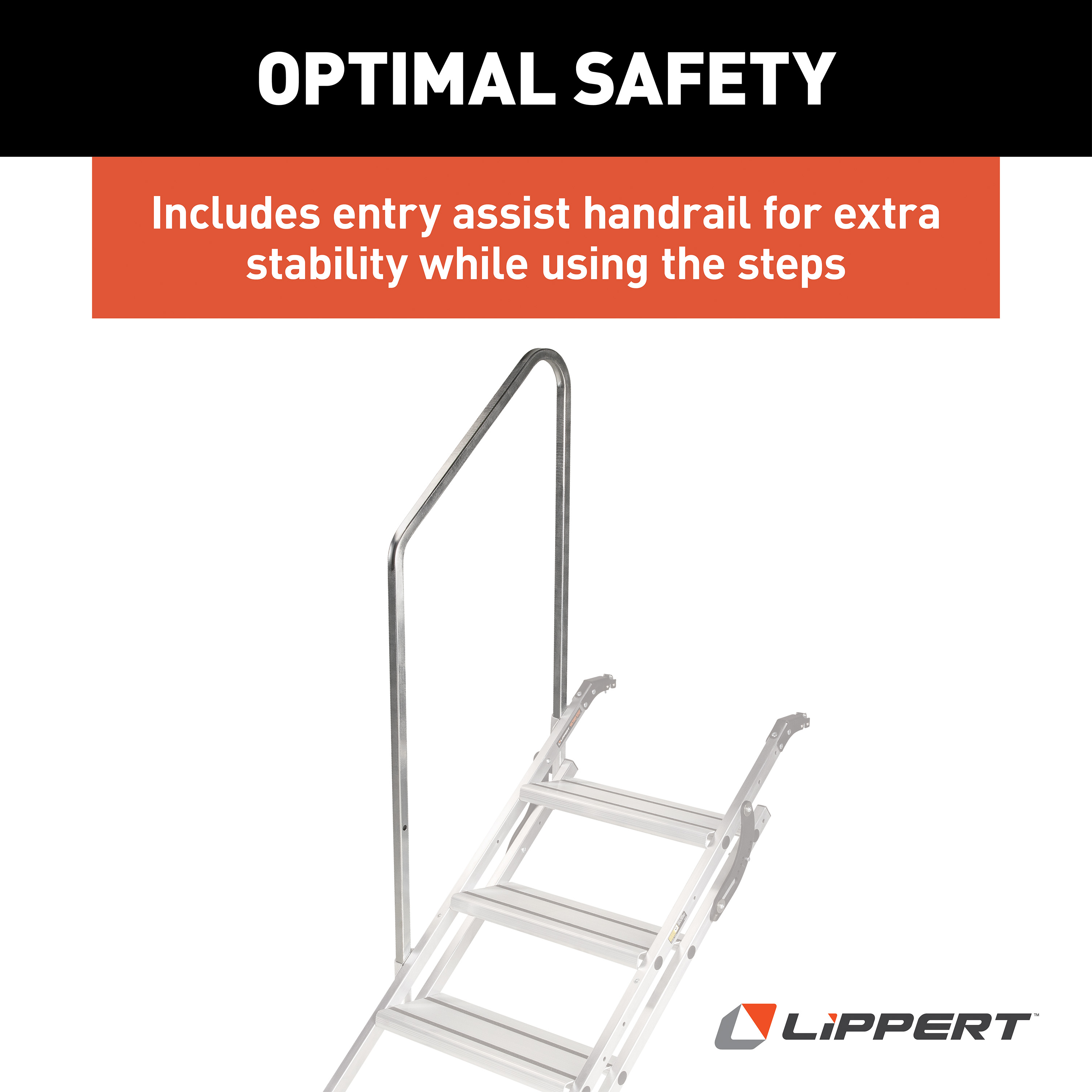 Lippert Victory Step Toy Hauler & RV Patio Steps with Entry Assist Handrail - Triple thumbnail 6