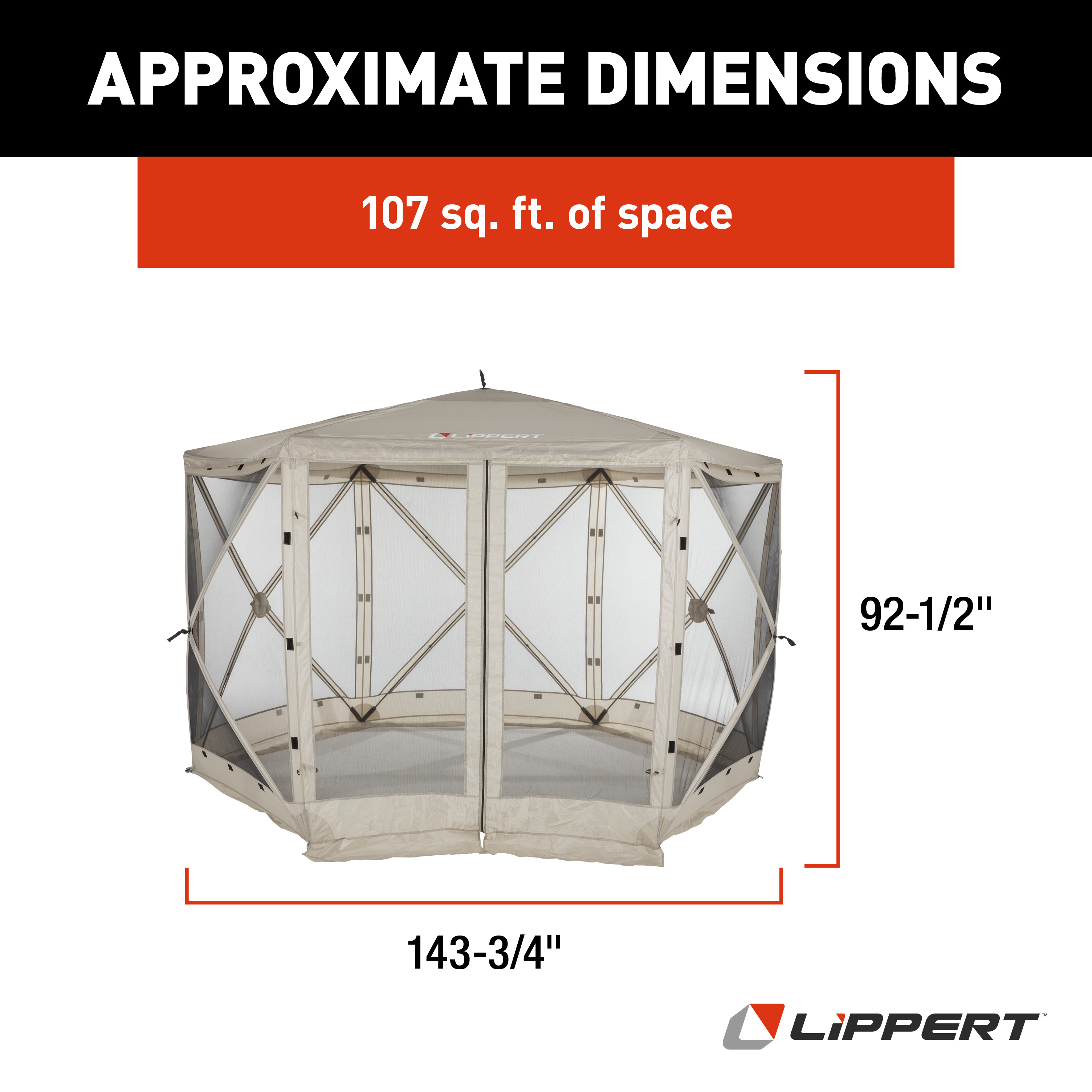 Lippert Picnic Popup Gazebo - 12' x 12' thumbnail 2