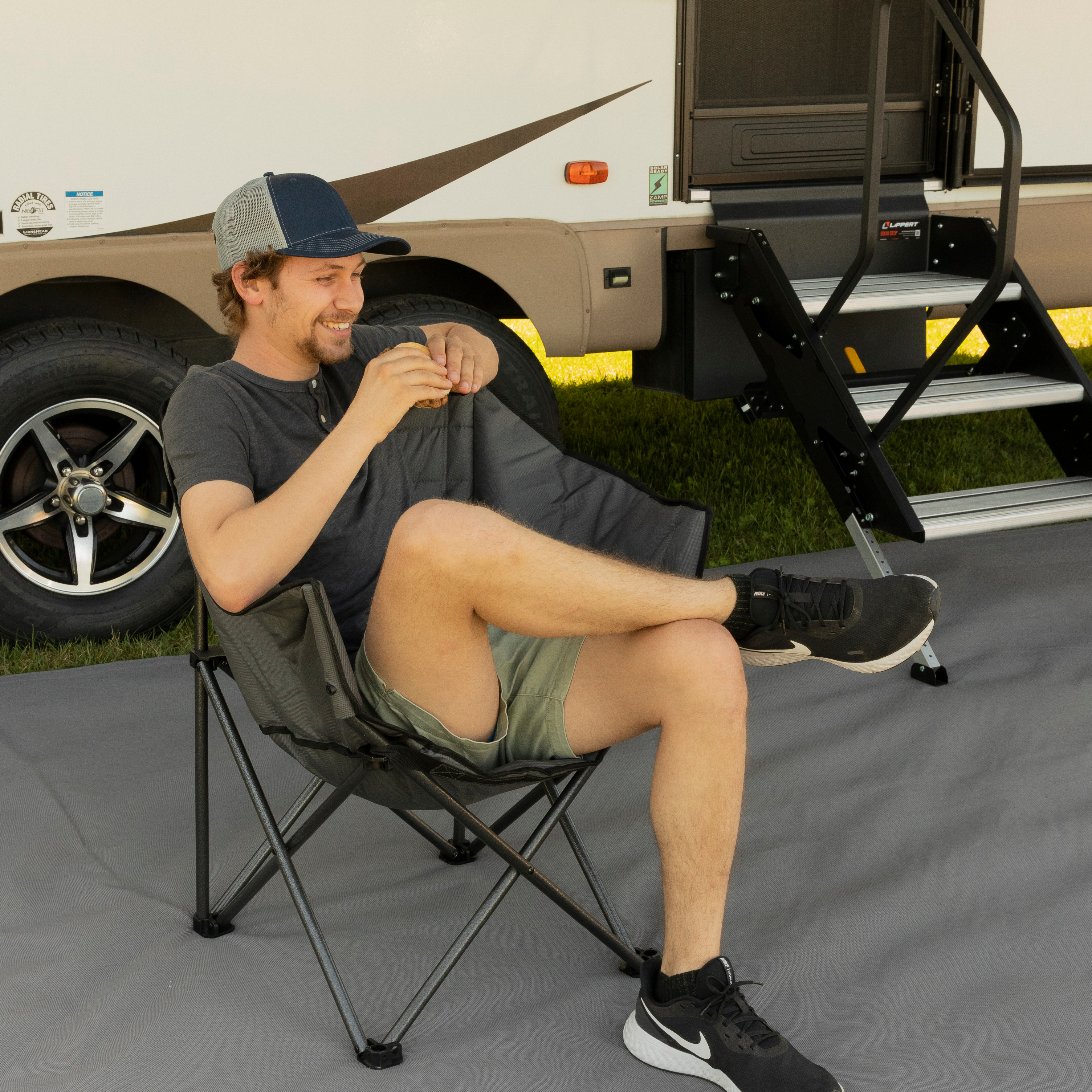 Lippert Campfire Barrel Chair - Dark Grey thumbnail 6