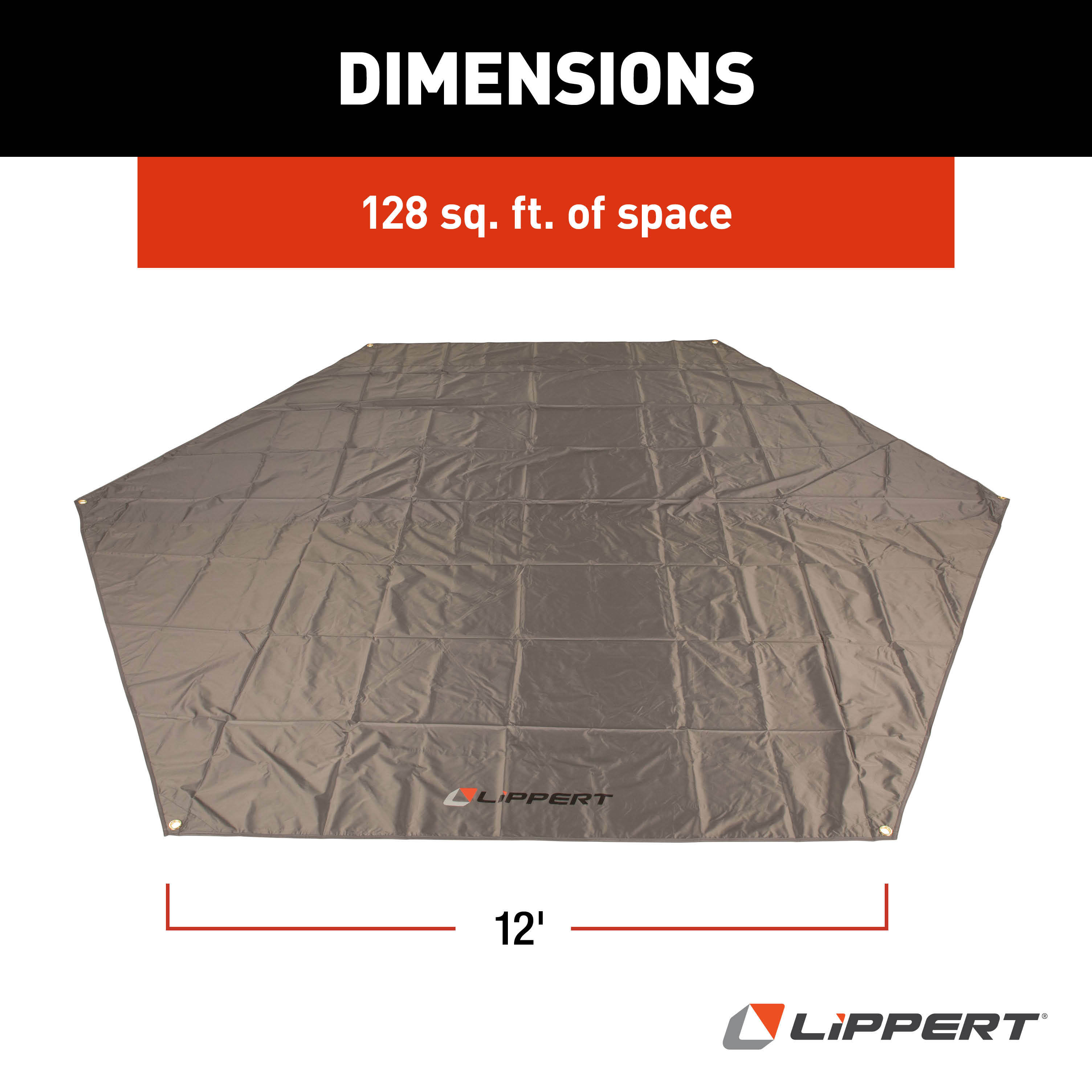 Lippert Picnic Popup Gazebo Removable Floor - 12' x 12' thumbnail 1