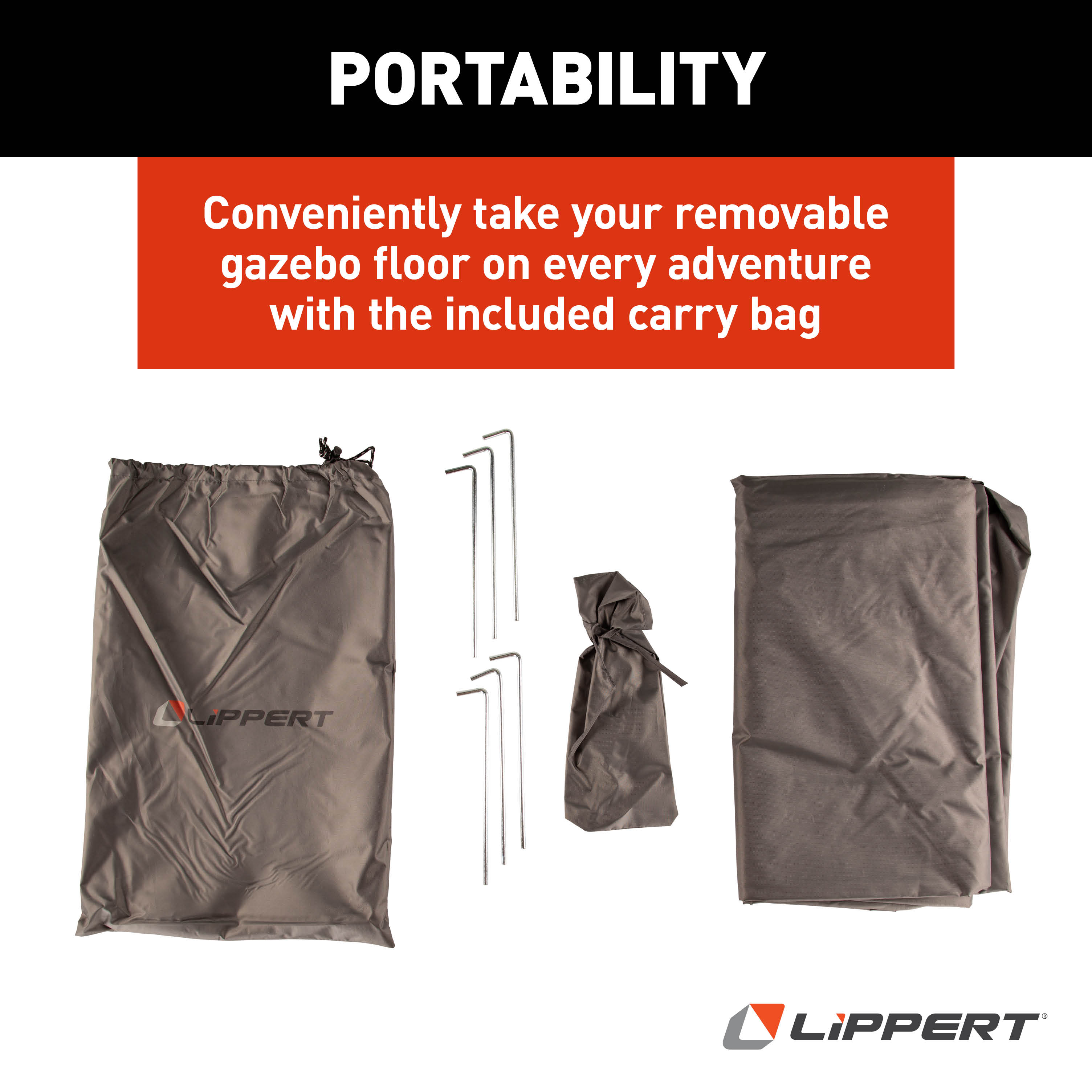 Lippert Picnic Popup Gazebo Removable Floor - 12' x 12' thumbnail 5