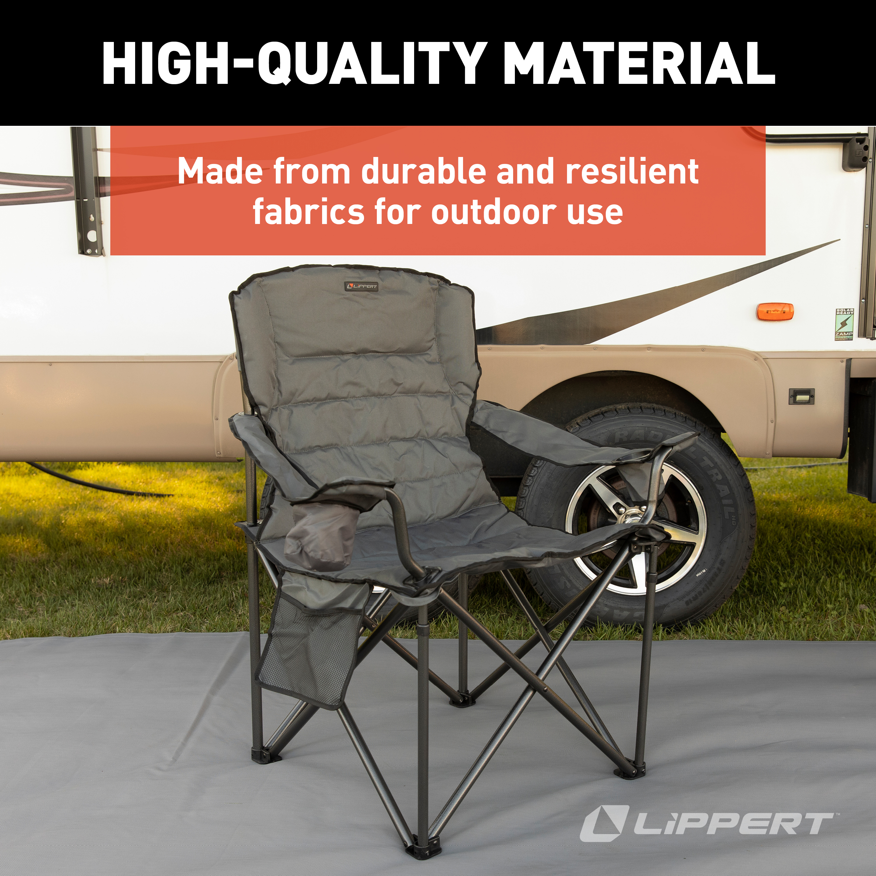 Lippert Campfire Deluxe Folding Chair - Dark Grey #2022114828 thumbnail 3