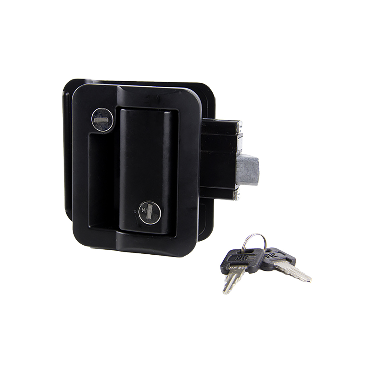 Lippert Global Entry Door Latch for Travel Trailers - Black #2020102689 thumbnail 0