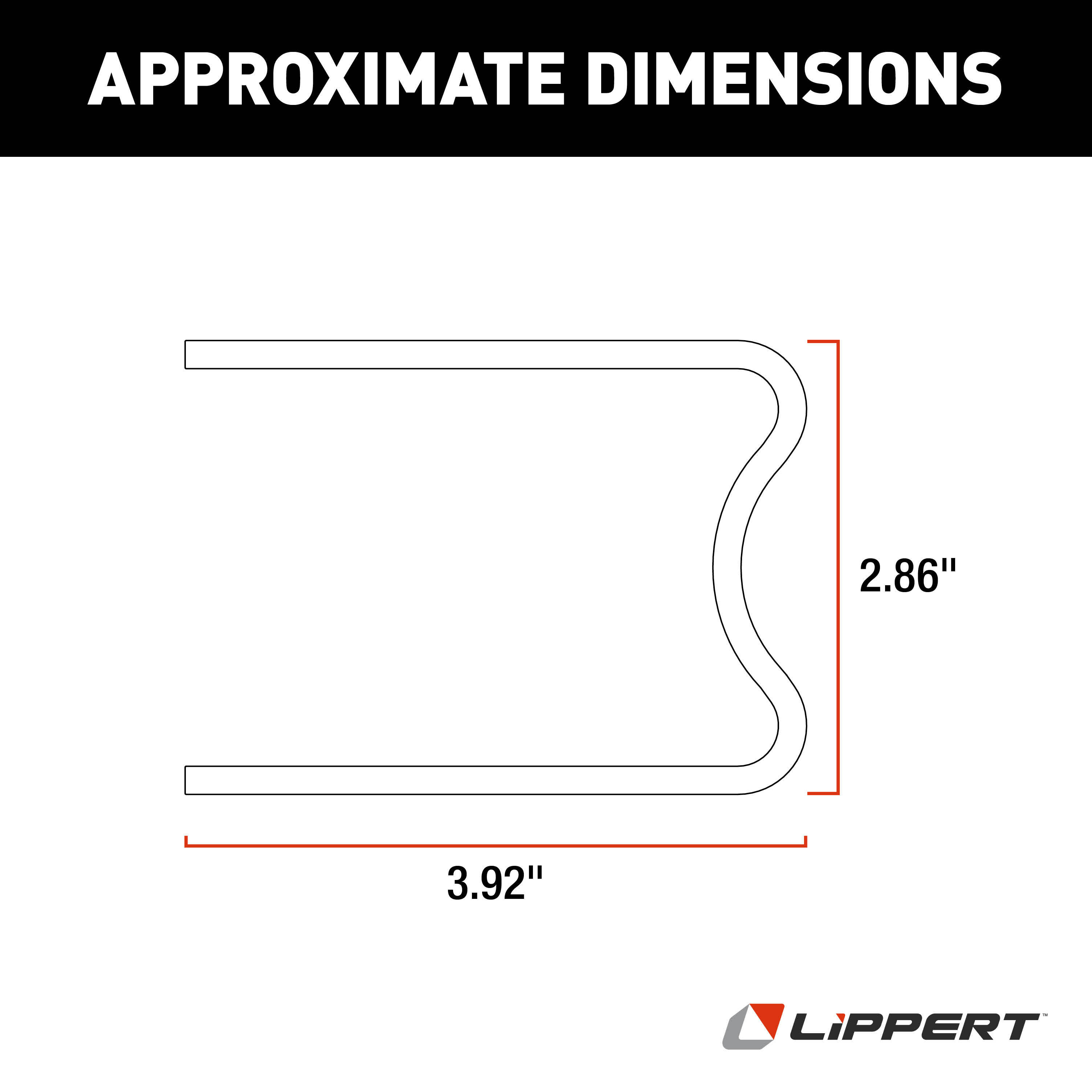 Lippert Weld-on Landing Gear Leg Saddle Bracket #113511 thumbnail 1