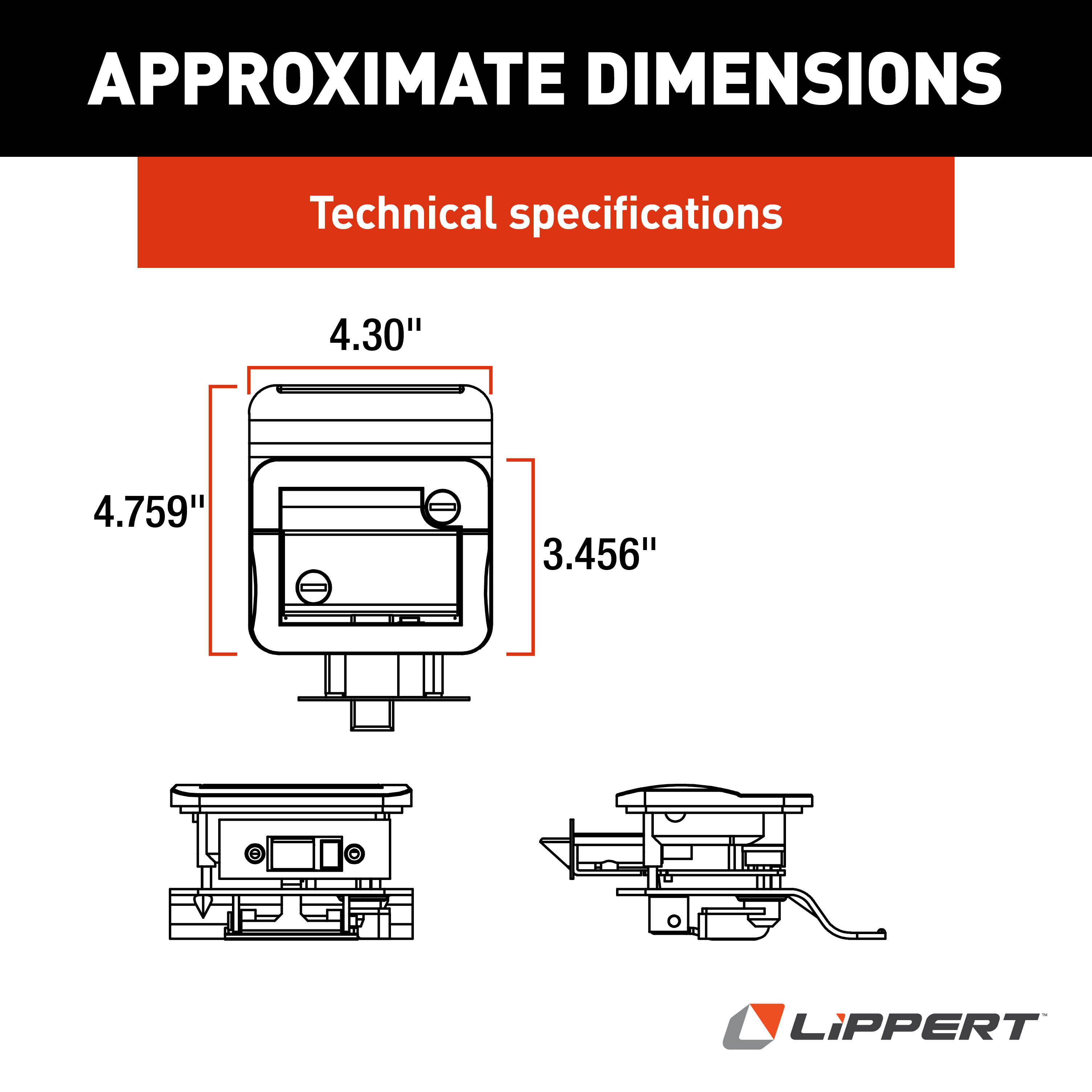 Lippert Global Entry Door Latch for Travel Trailers - White #239632 thumbnail 1