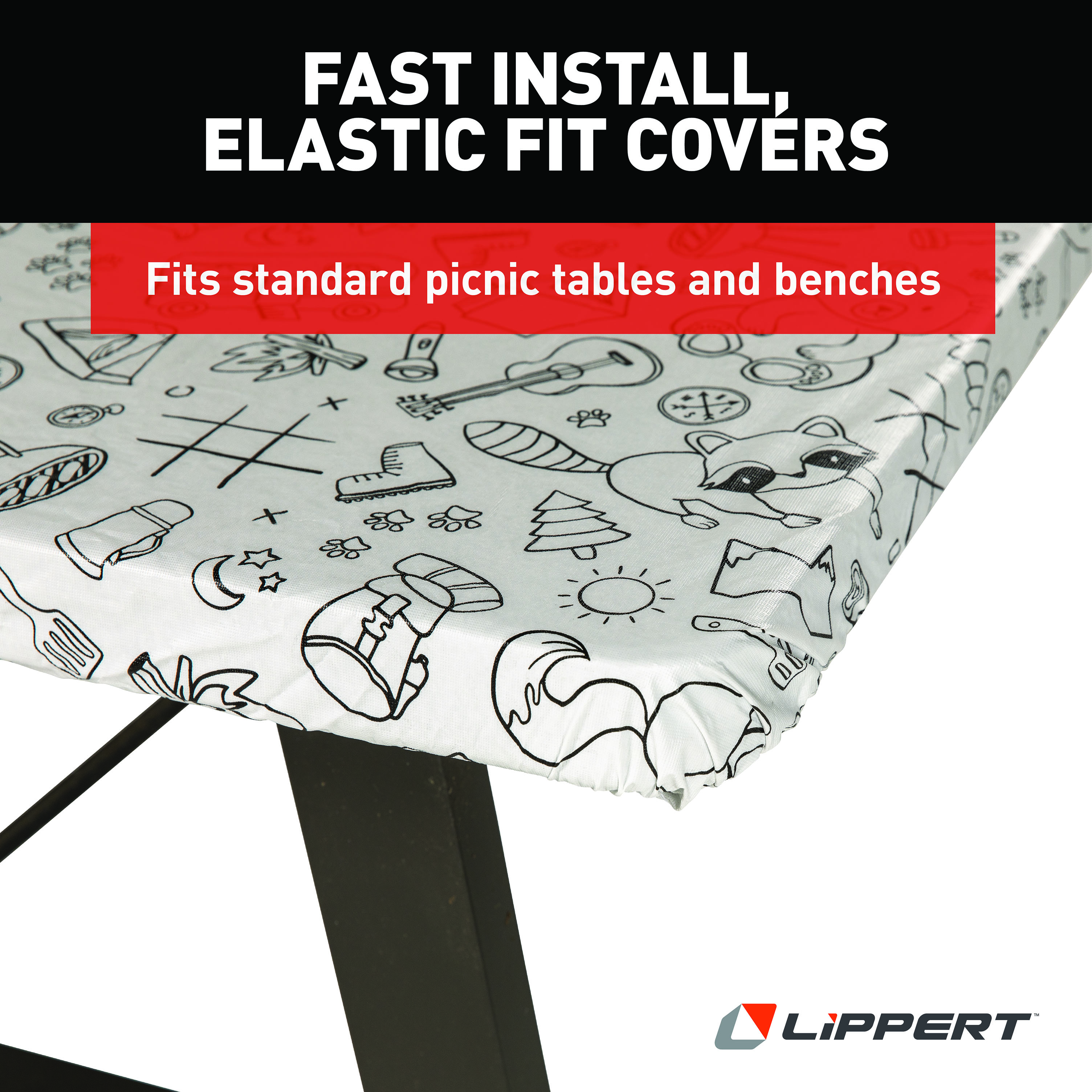 Lippert Vinyl Tablecloth with Bench Covers - Color Escape #2023051696 thumbnail 4