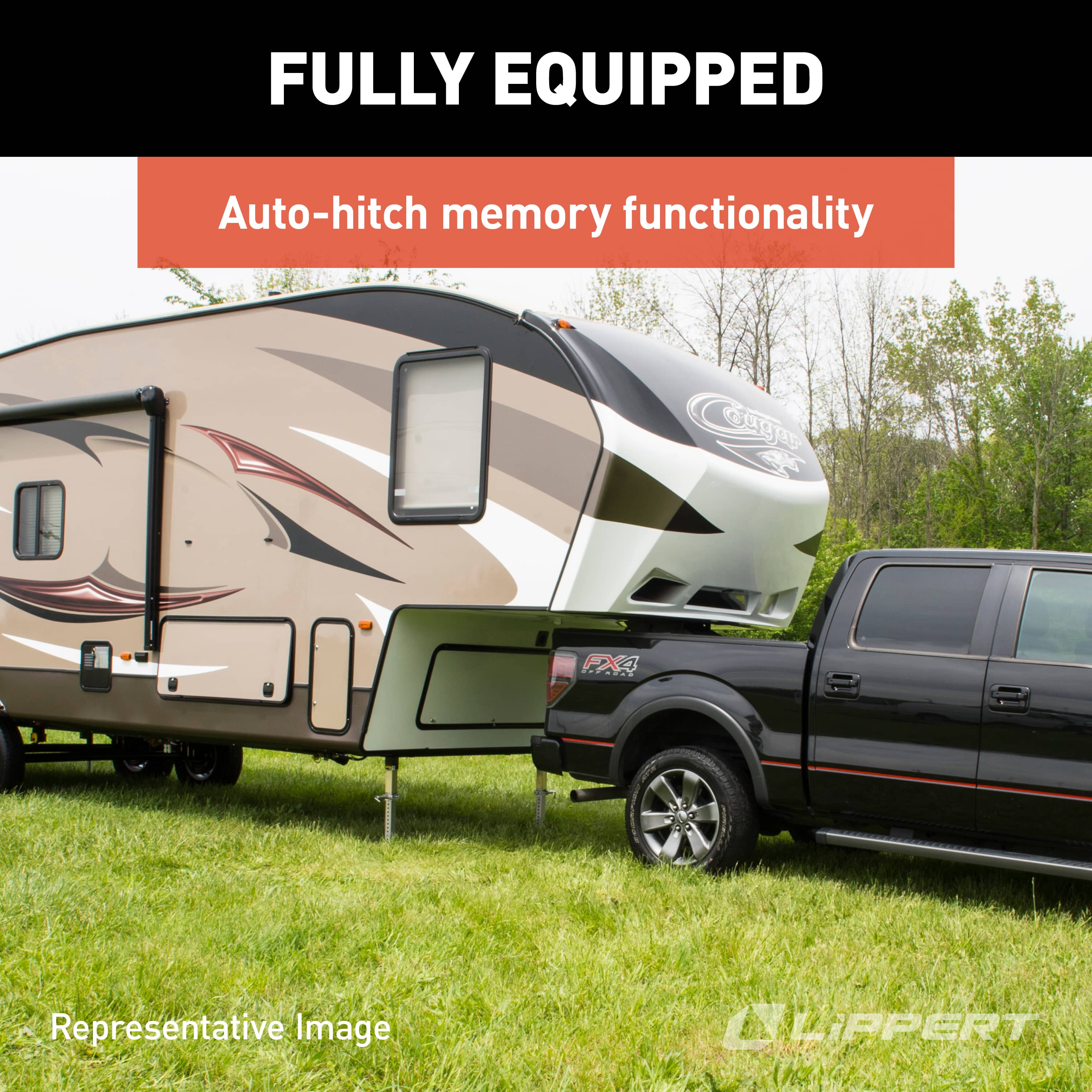 Lippert Ground Control 4-Point Automatic 5th Wheel RV Leveling System #358590 thumbnail 3