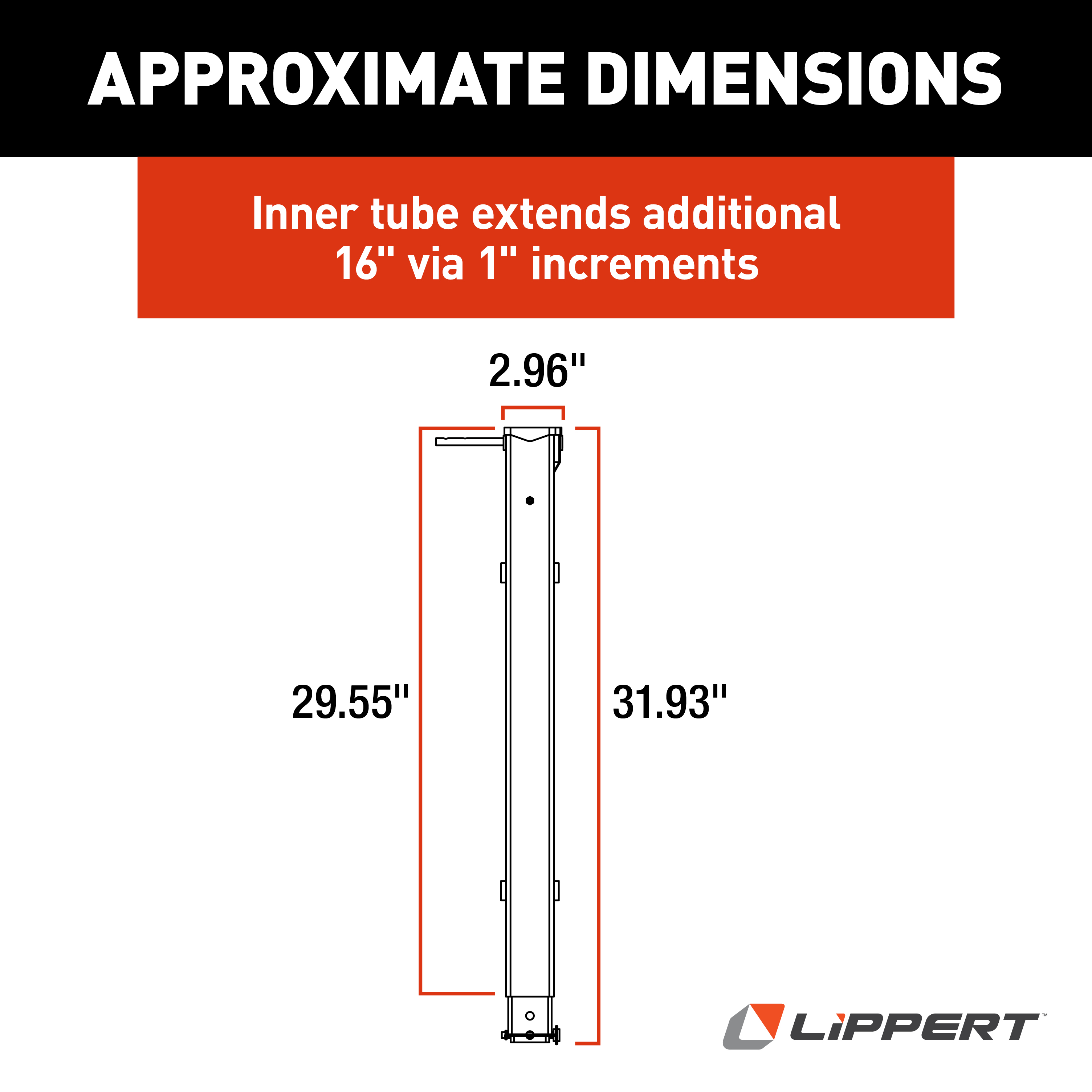 Lippert Universal Fit Landing Gear - Lead Leg #179013 thumbnail 1