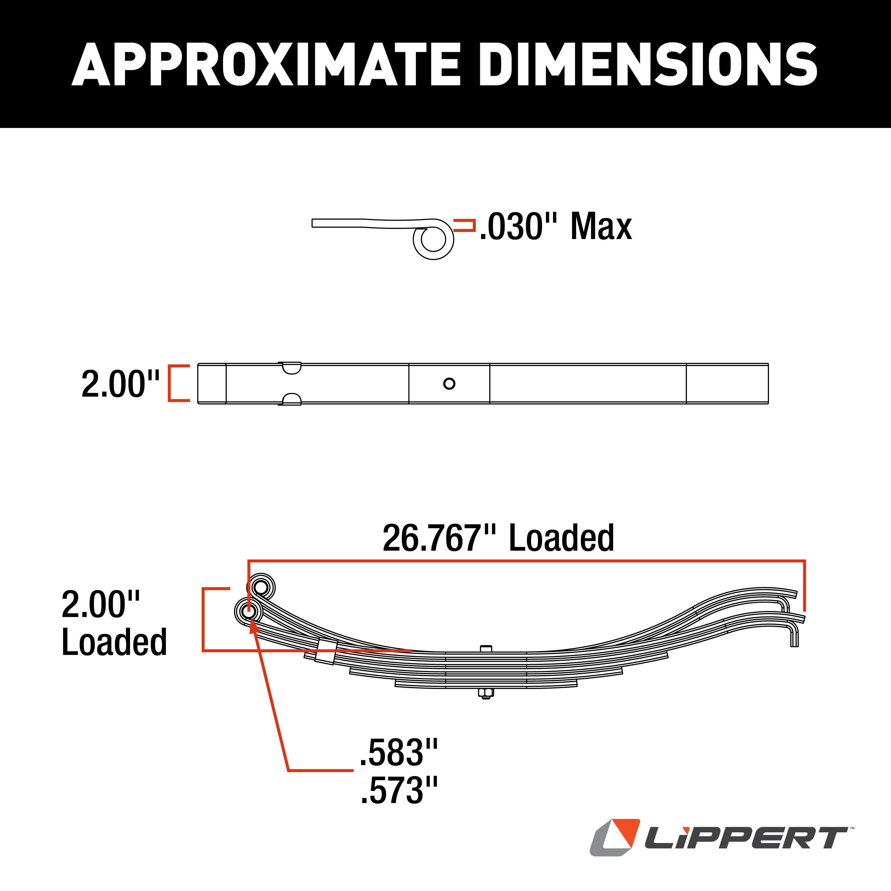 Lippert 24" Slipper Spring - 2,000 lbs. 136527 thumbnail 3