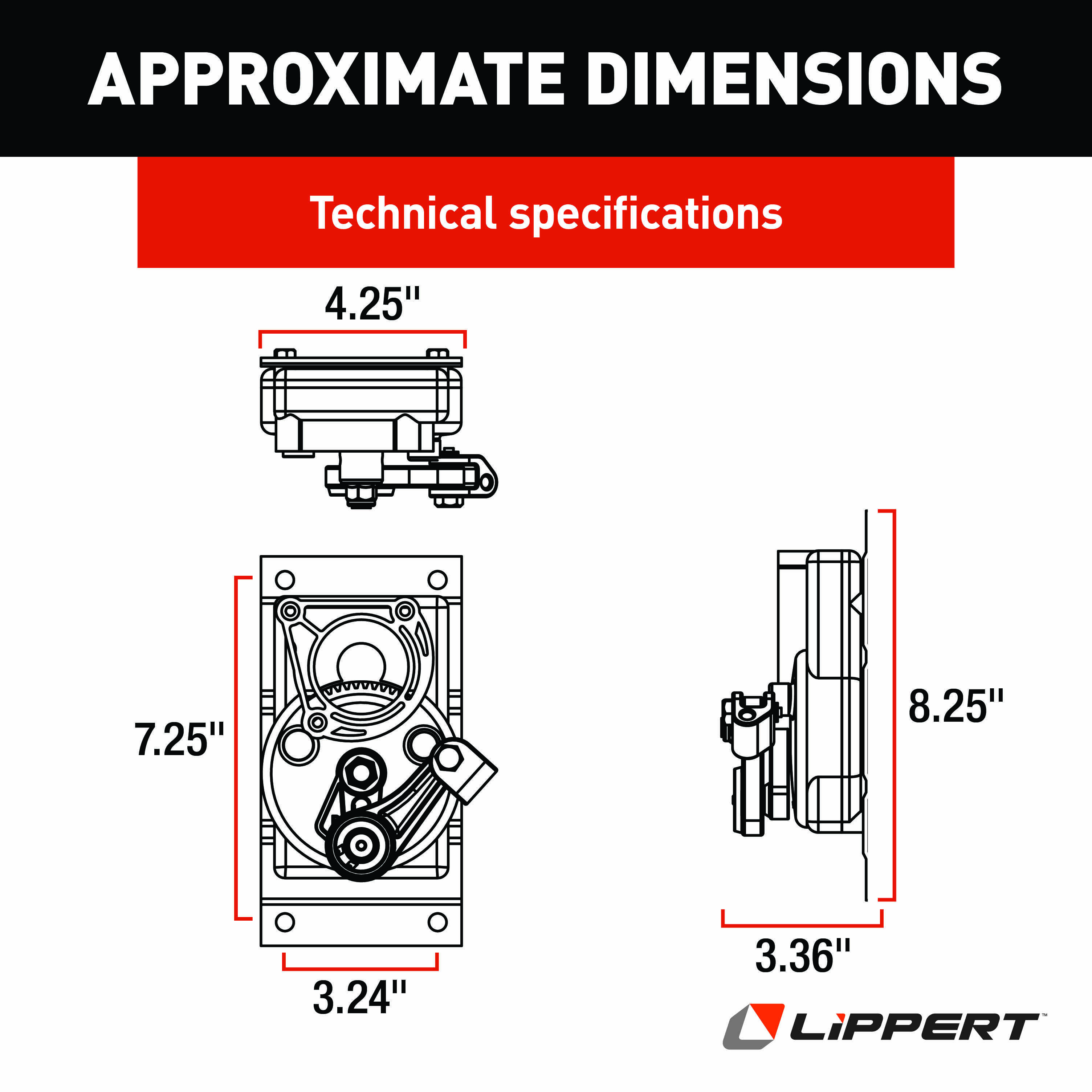 LIPPERT Kwikee Gear Box Linkage with "B" thumbnail 3