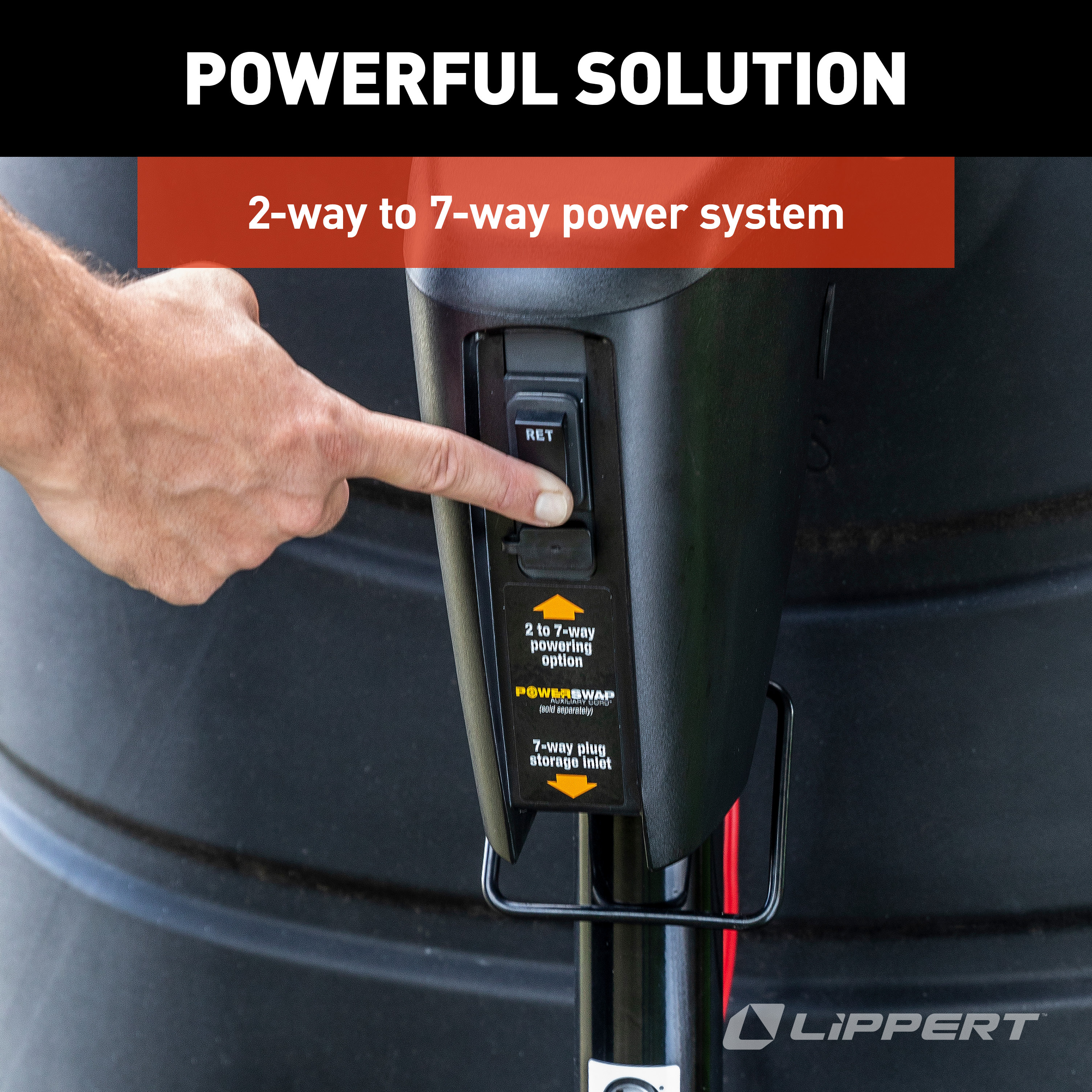 Lippert Power Stance Electric Trailer Tongue Jack - 3,500 lbs. #813748 thumbnail 3