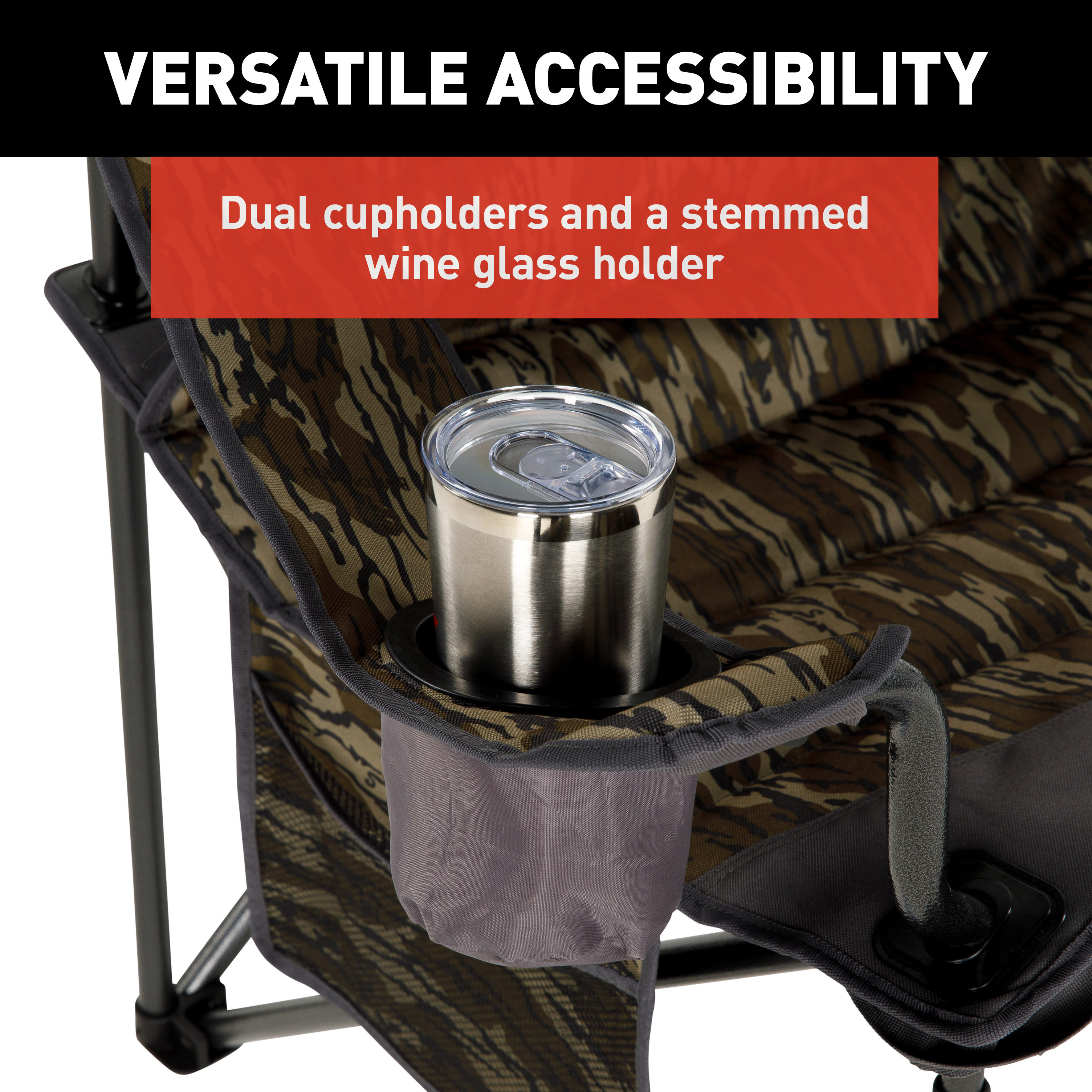 Lippert Campfire Deluxe Folding Chair - Mossy Oak Original Bottomland Camo #2023053729 thumbnail 3