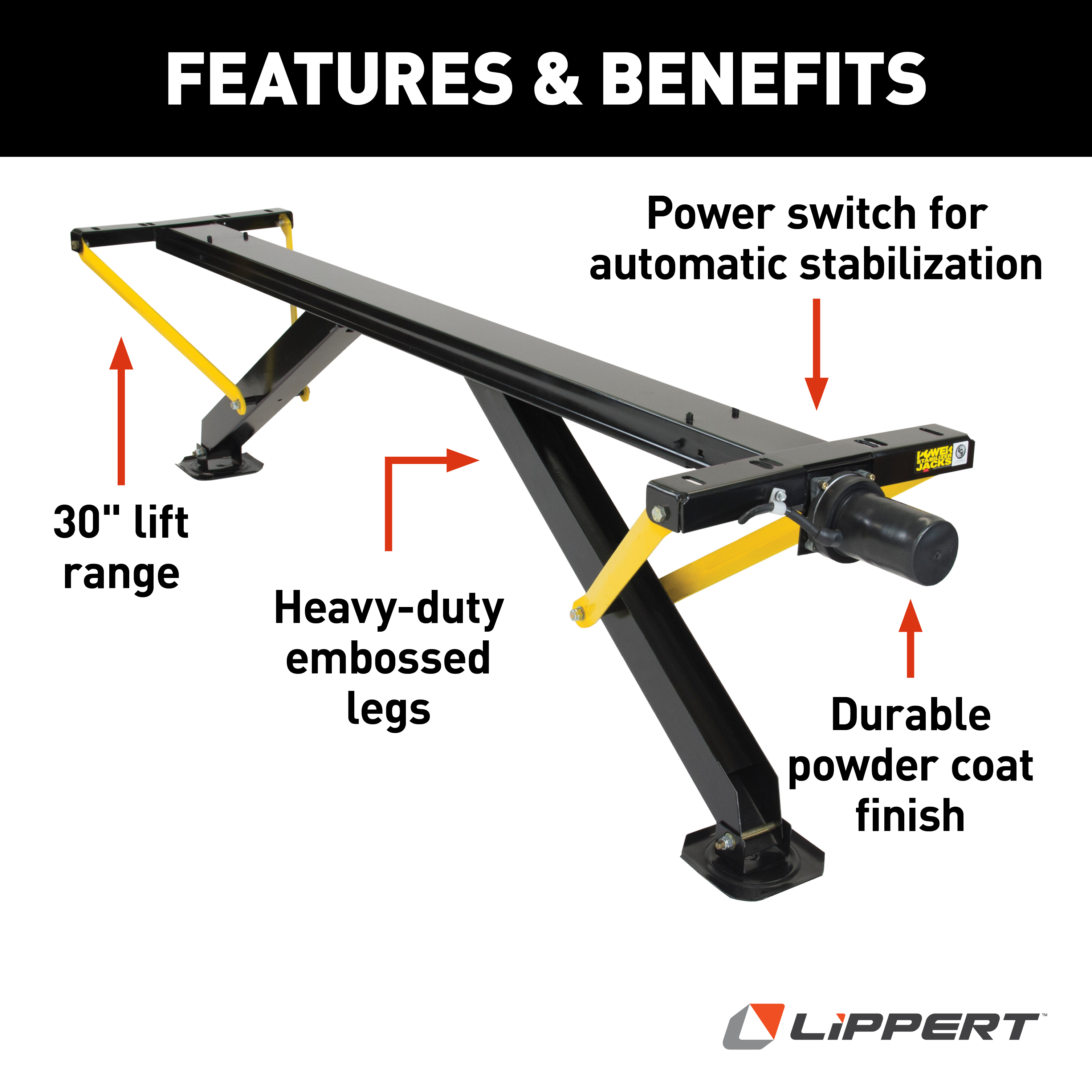 Lippert PSX1 High-Speed RV Power Jack System Black Switch Assembly thumbnail 2