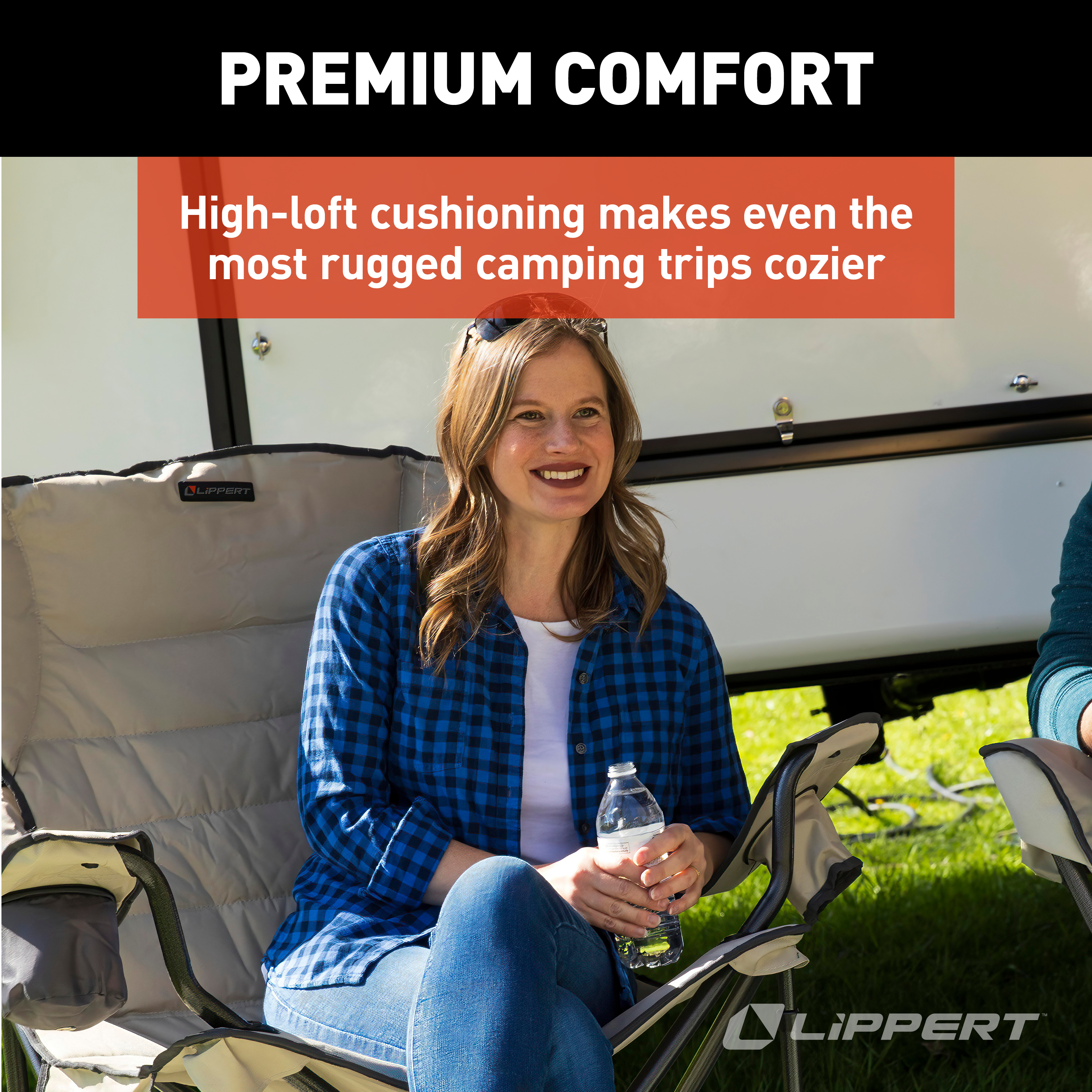 Lippert Campfire Deluxe Folding Chair - Sand #2022114819 thumbnail 2