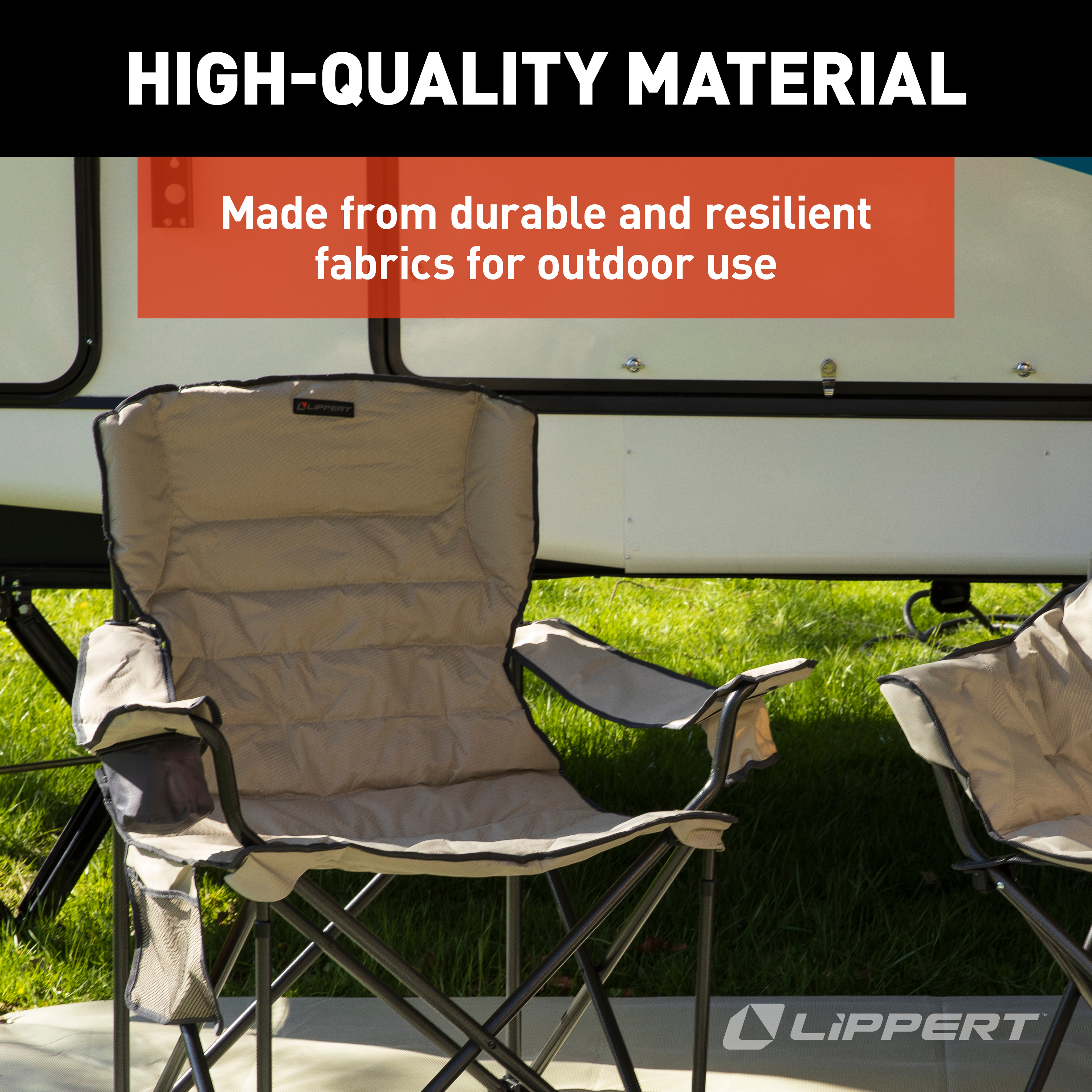 Lippert Campfire Deluxe Folding Chair - Sand #2022114819 thumbnail 3