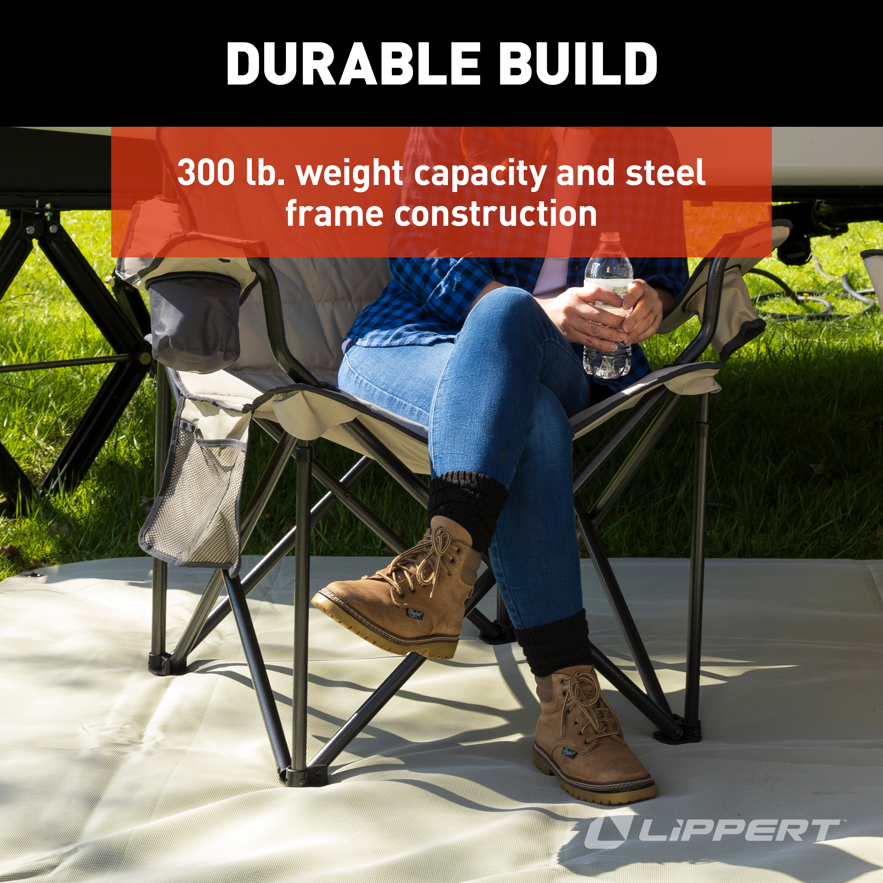 Lippert Campfire Deluxe Folding Chair - Sand #2022114819 thumbnail 4