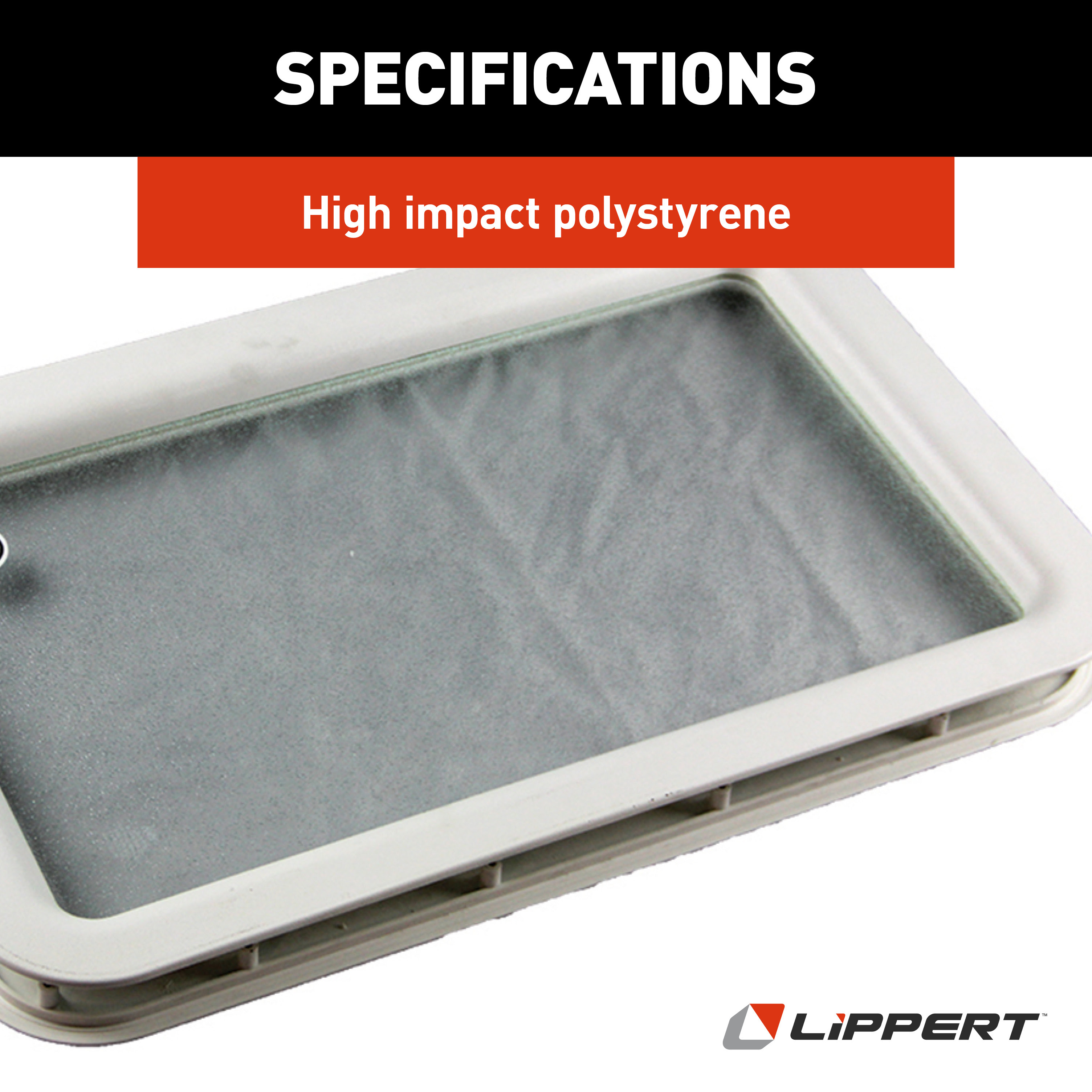 Lippert Inner & Outer Window Frame with Seal & Glass - 12" x 21" White thumbnail 5