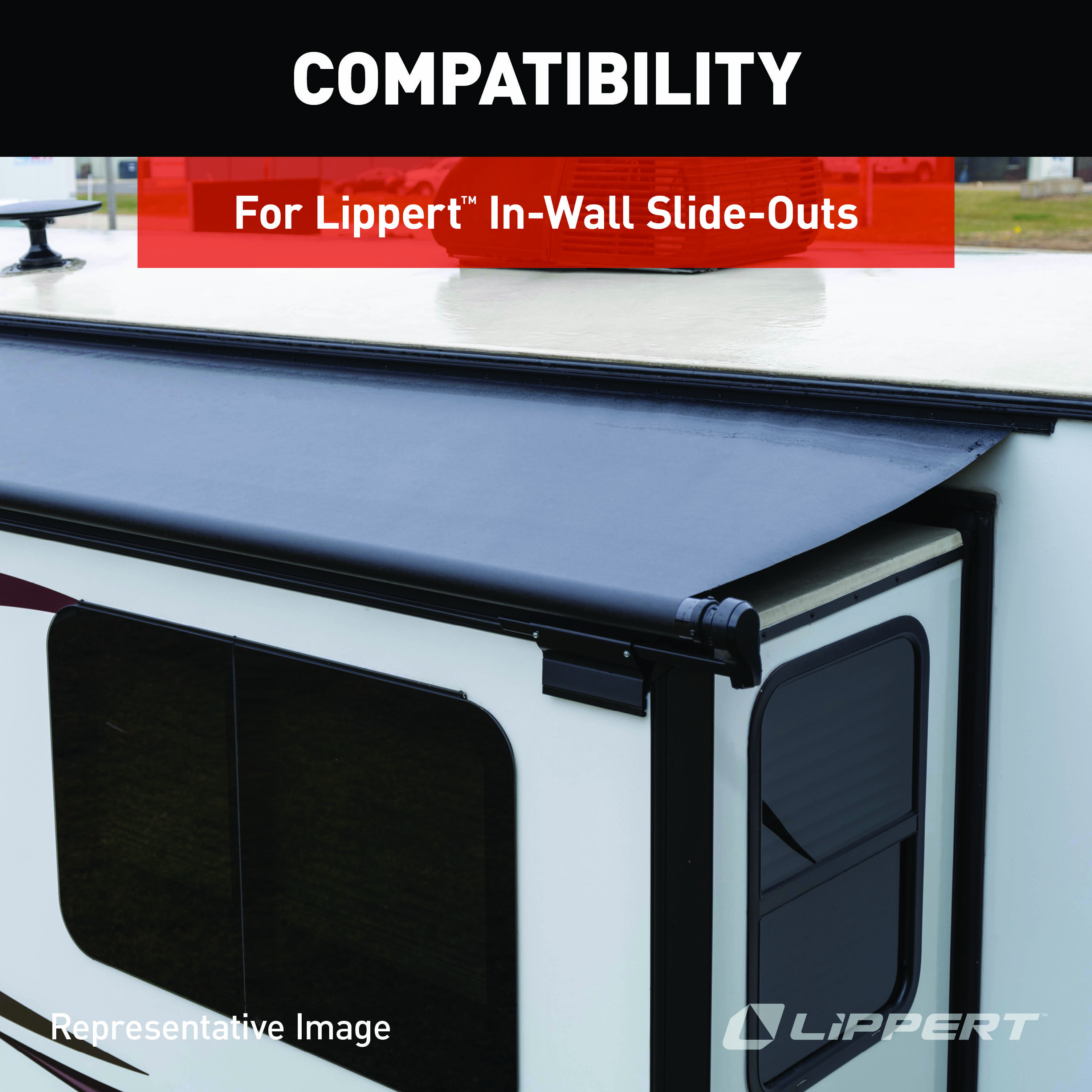 Lippert In-Wall Interior In/Out Switch for RV Slide-Outs - White #120639 thumbnail 3