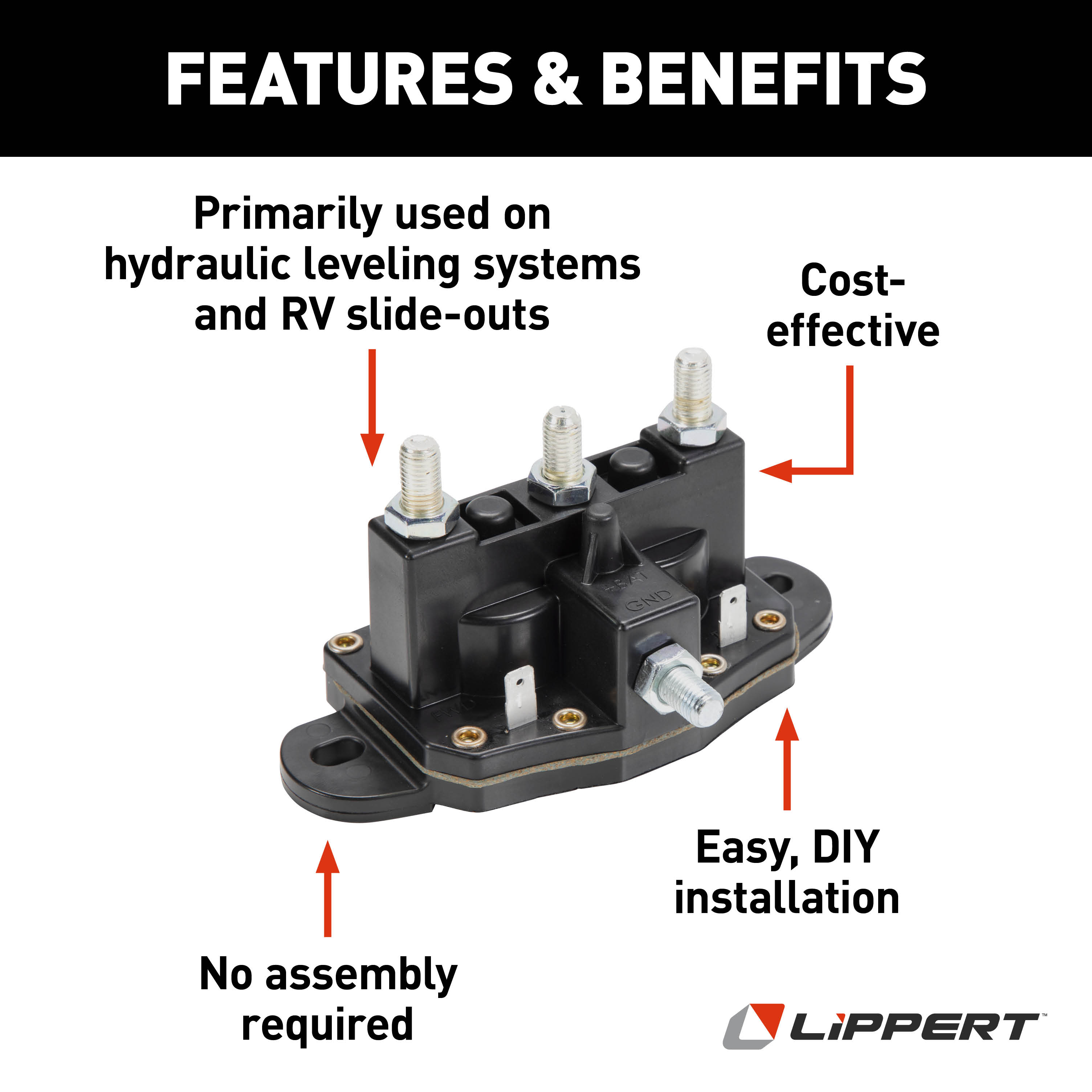 Lippert Replacement Dual-Polarity Solenoid with Silver / Bronze Alloy Posts #118246 thumbnail 3
