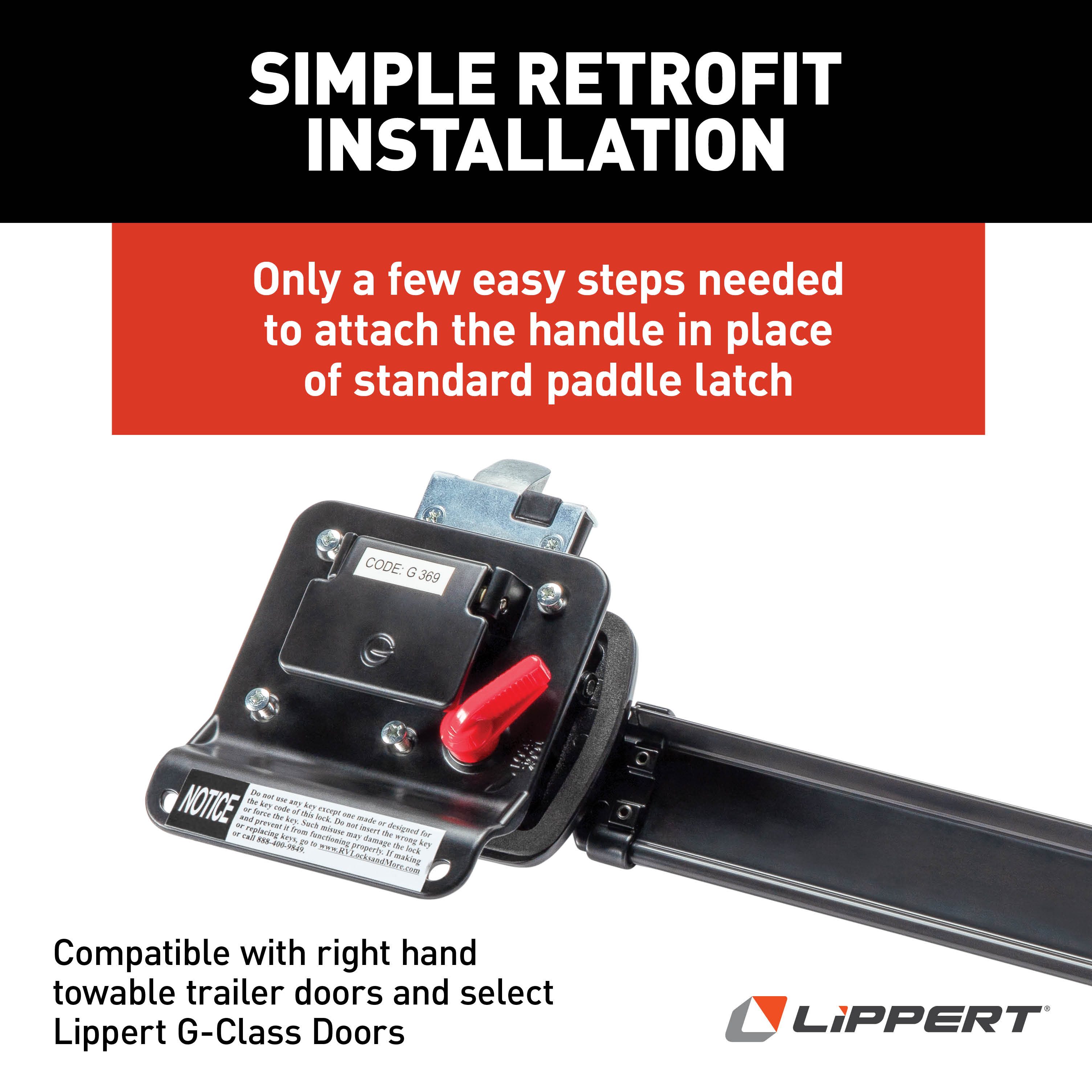Lippert LatchXtend RV Door Handle Extension thumbnail 3