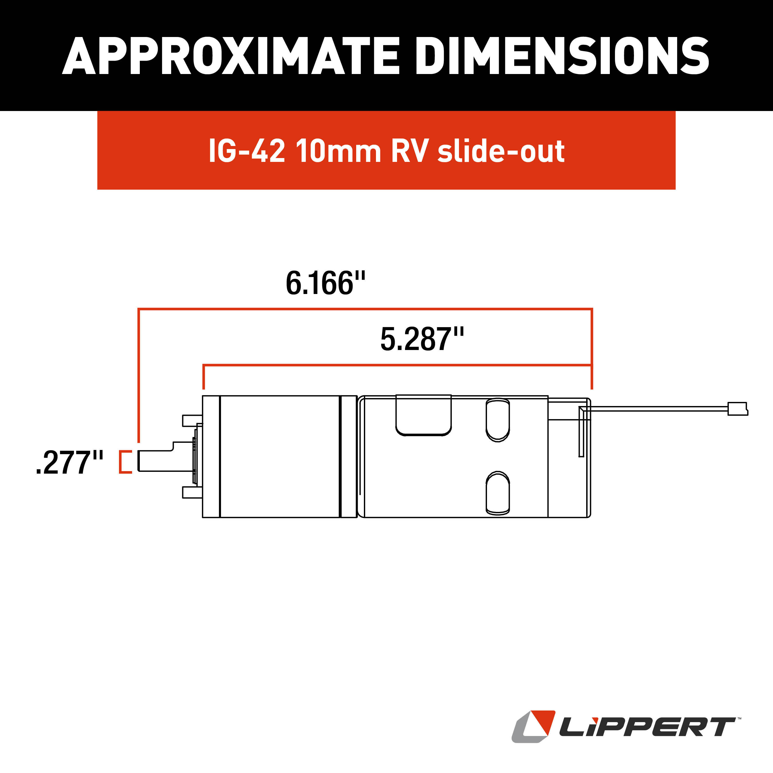 Lippert Replacement IG-42 10-Millimeter In-Wall RV Slide-Out Motor Assembly #236575 thumbnail 2