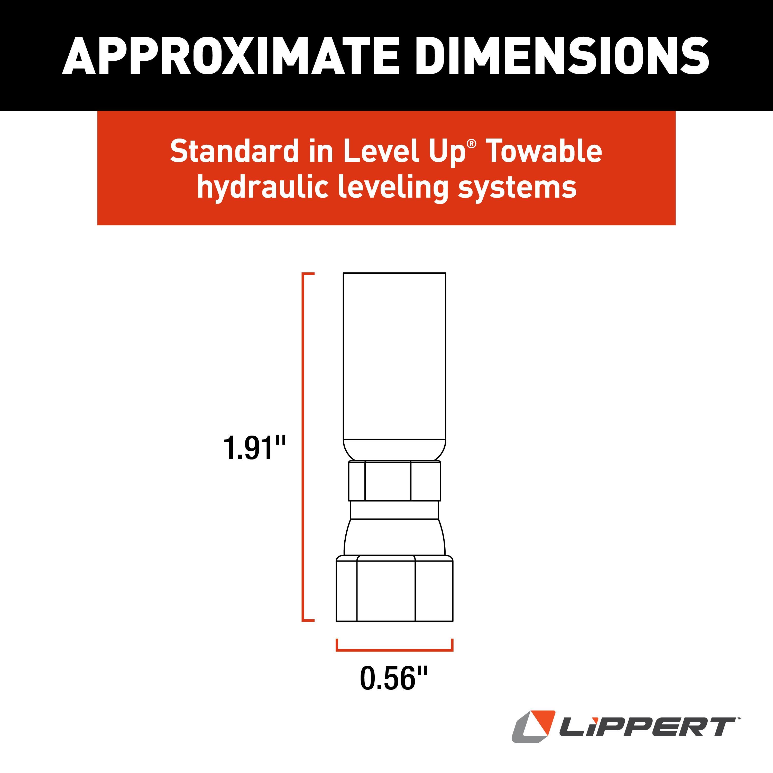 Lippert Level Up Hydraulic Hose End Fitting (JIC) - Crimp-on Coupling #138416 thumbnail 1