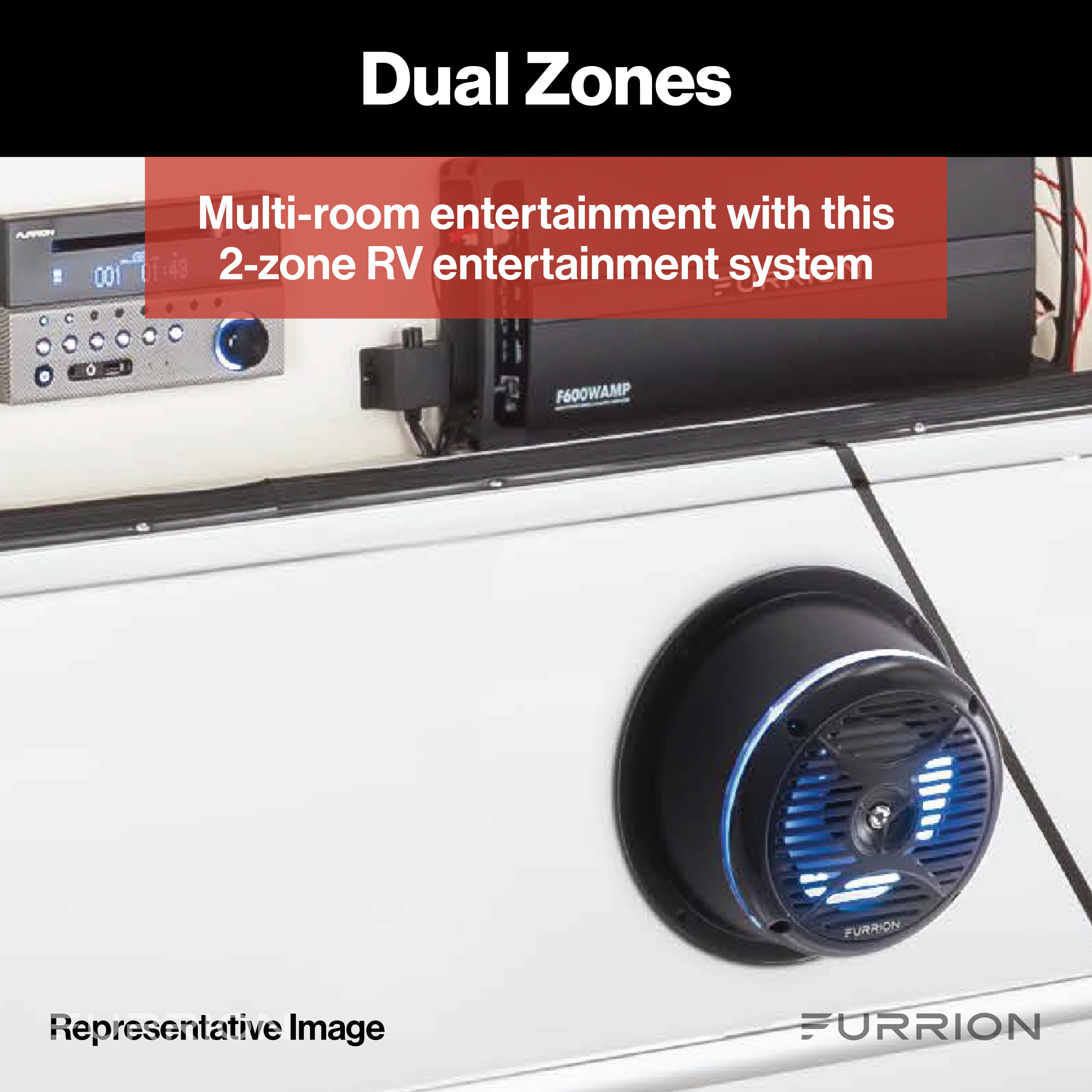 Furrion RV & Marine Entertainment System - 120W, 2-Zone, DVD, HDMI #DV3100S thumbnail 3