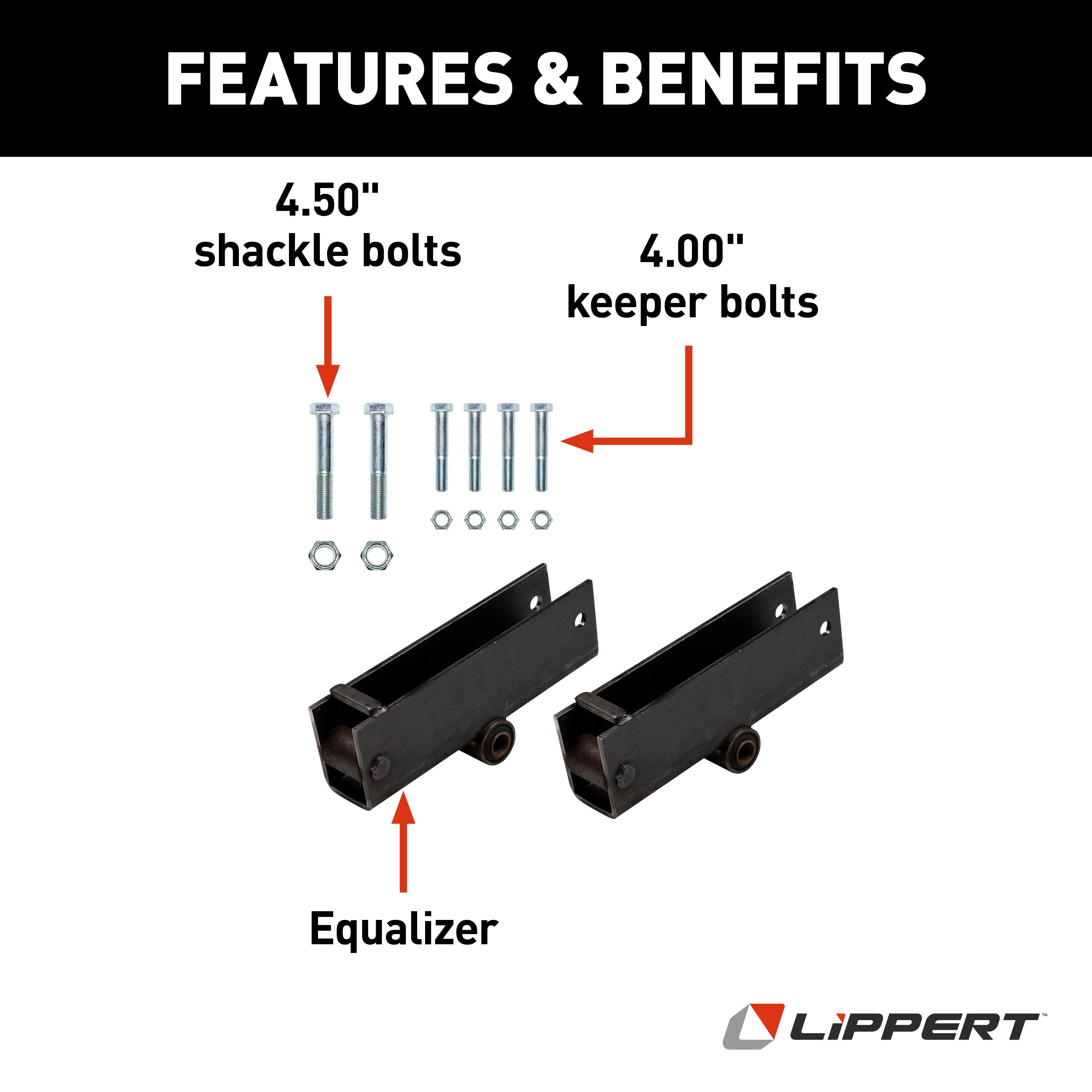 Lippert Trailer Axle Attaching Parts for 10,000-lb. Slipper Tandem Axles 184173 thumbnail 1