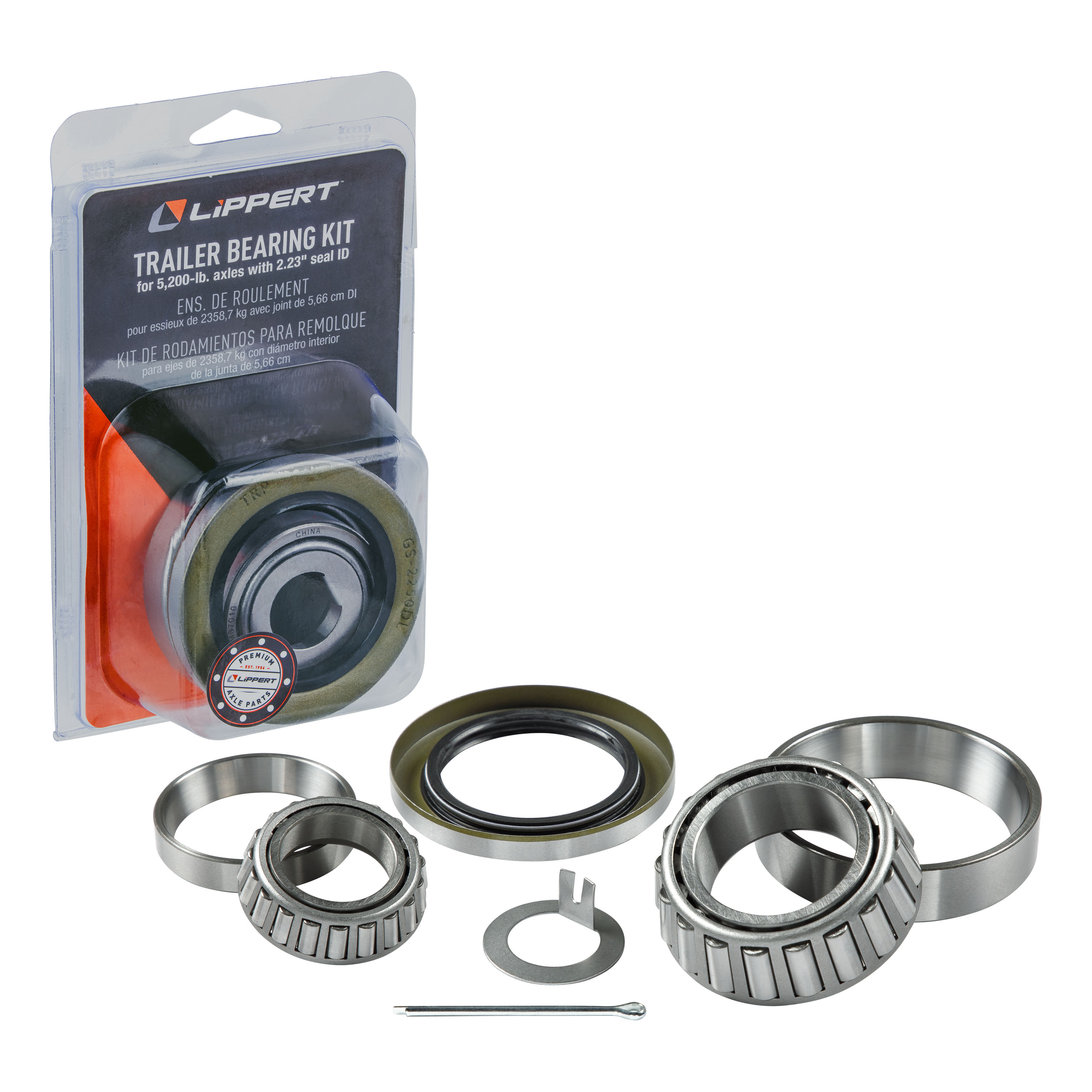 Lippert Trailer Bearing Replacement for 5,200-lb. Axle Hubs - 2.25" Inner Diameter Seal 2023133981 thumbnail 0